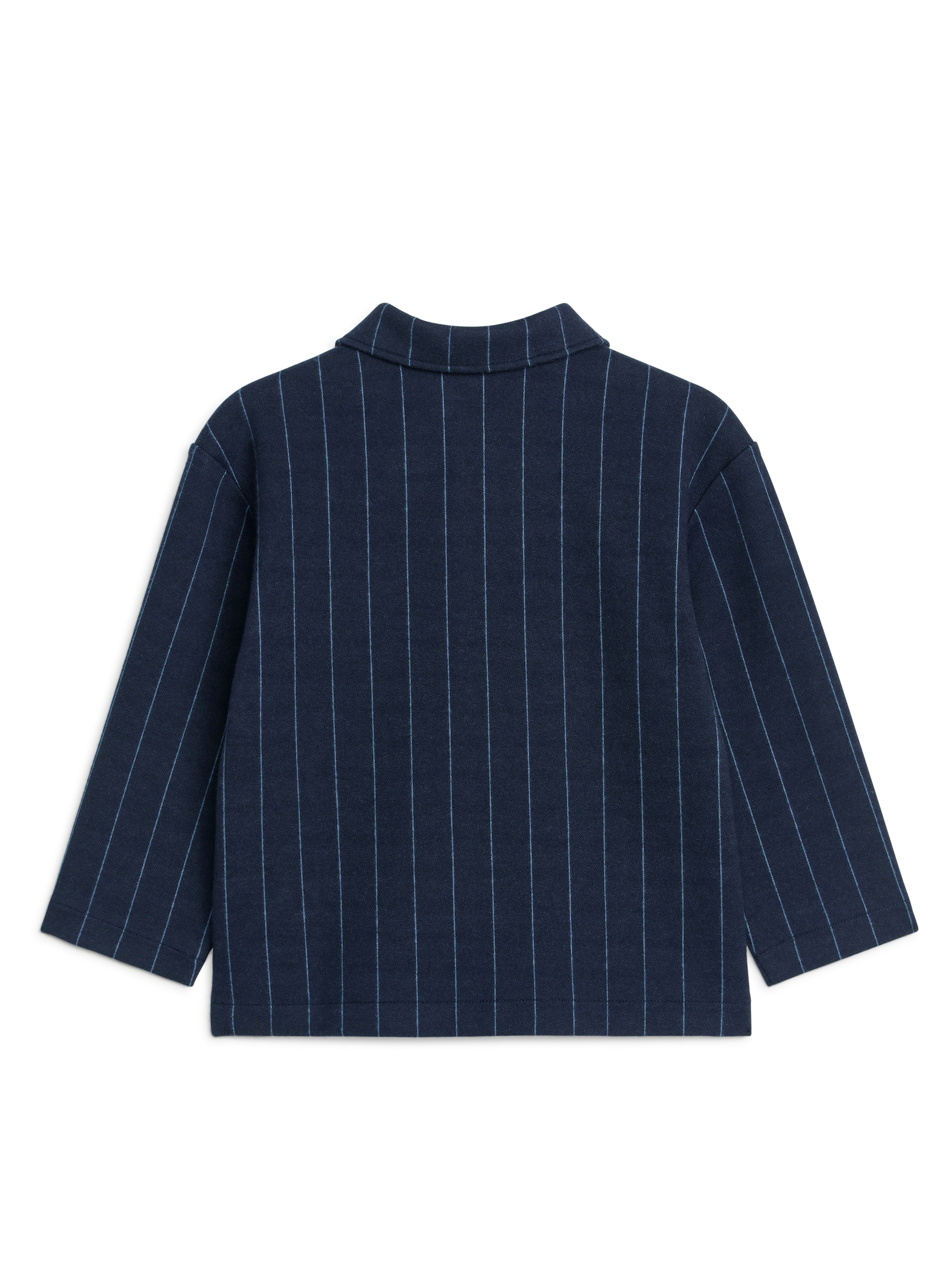 Pinstripe Cotton Overshirt - Dark Blue - Regular fit - Children - StillMedia/DescriptiveStillLife - 1