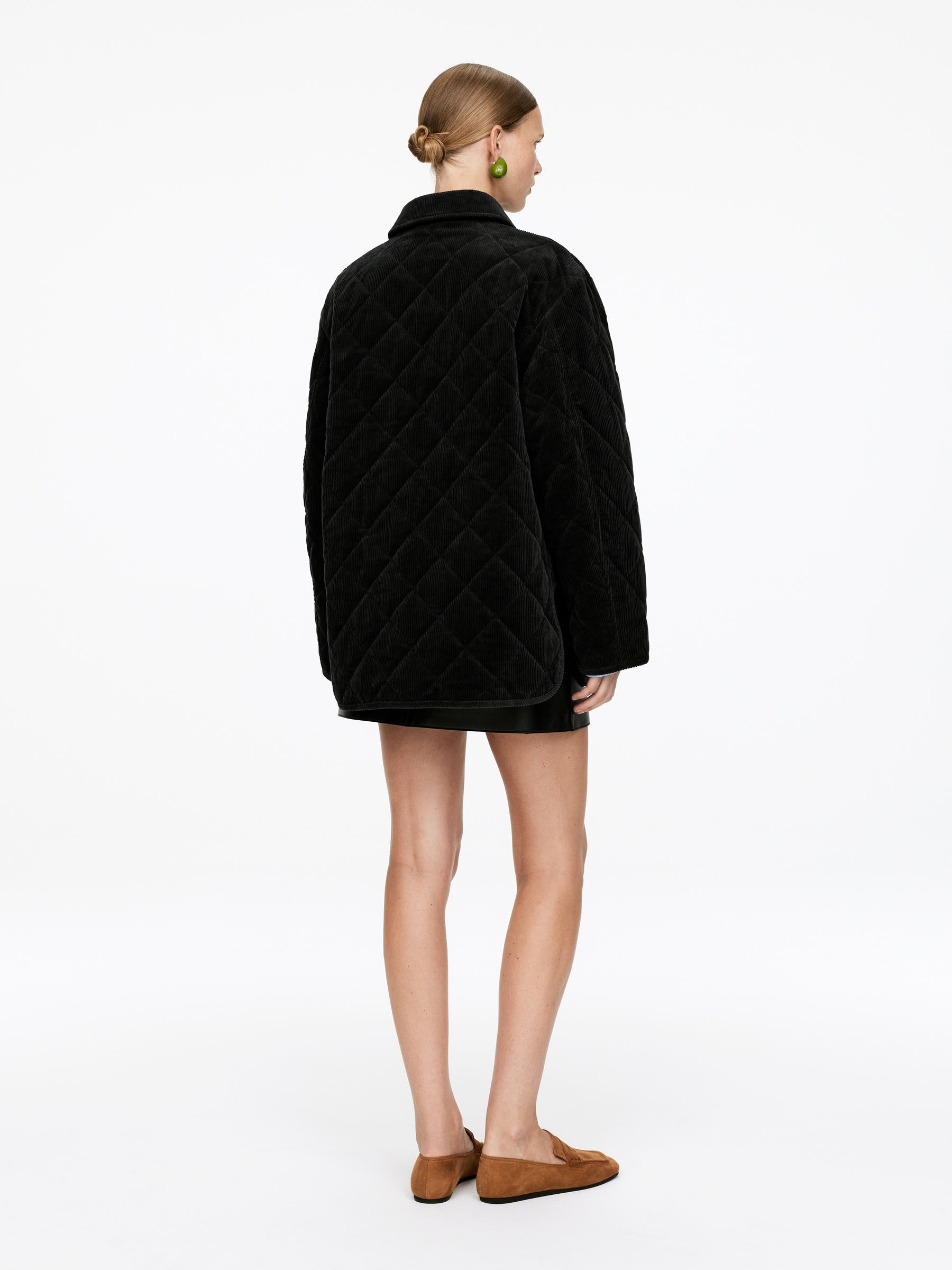 Corduroy Jacket - Black - Relaxed fit - Women - StillMedia/Lookbook - 5