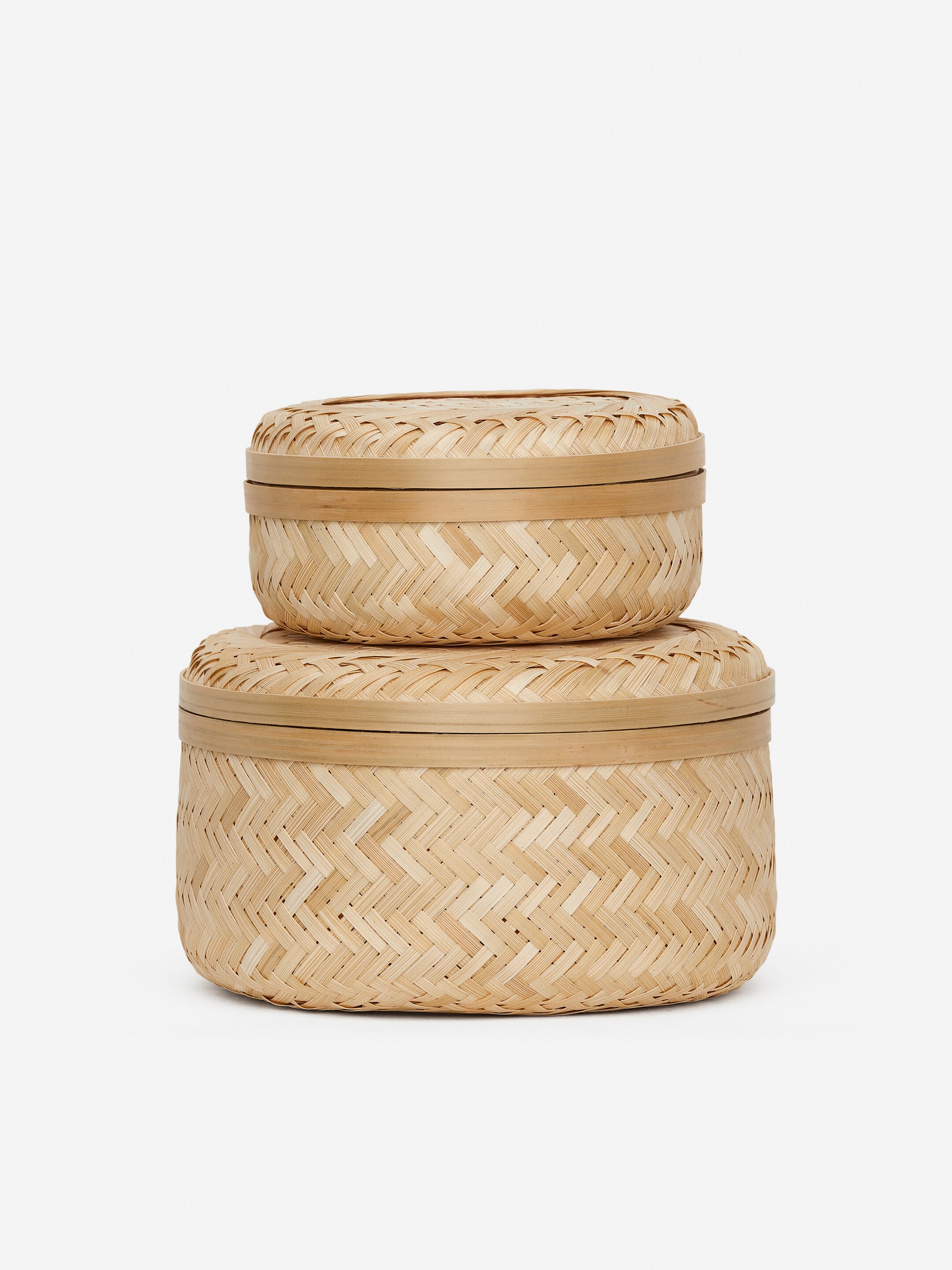Zobacz większy obraz: Bambusowy kosz 21 cm - Beżowy - HOME | H&M PL 2