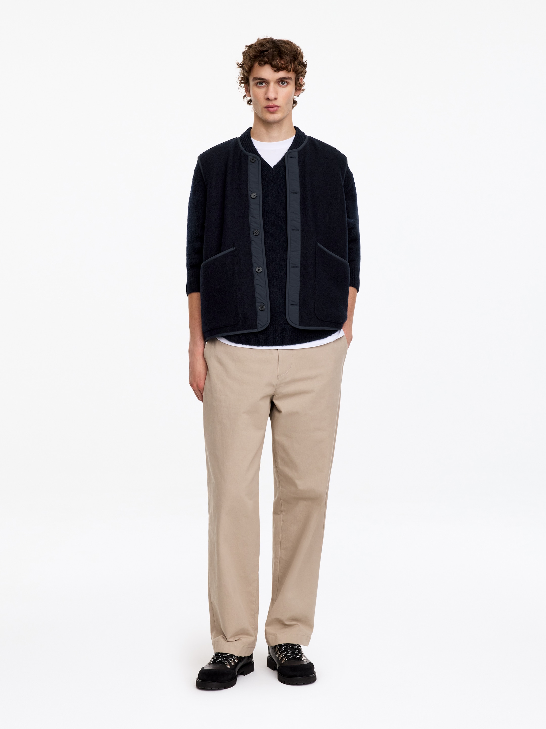 Gilet en laine 2-en 1 - Bleu foncé - Regular fit - men - StillMedia/Lookbook - 10
