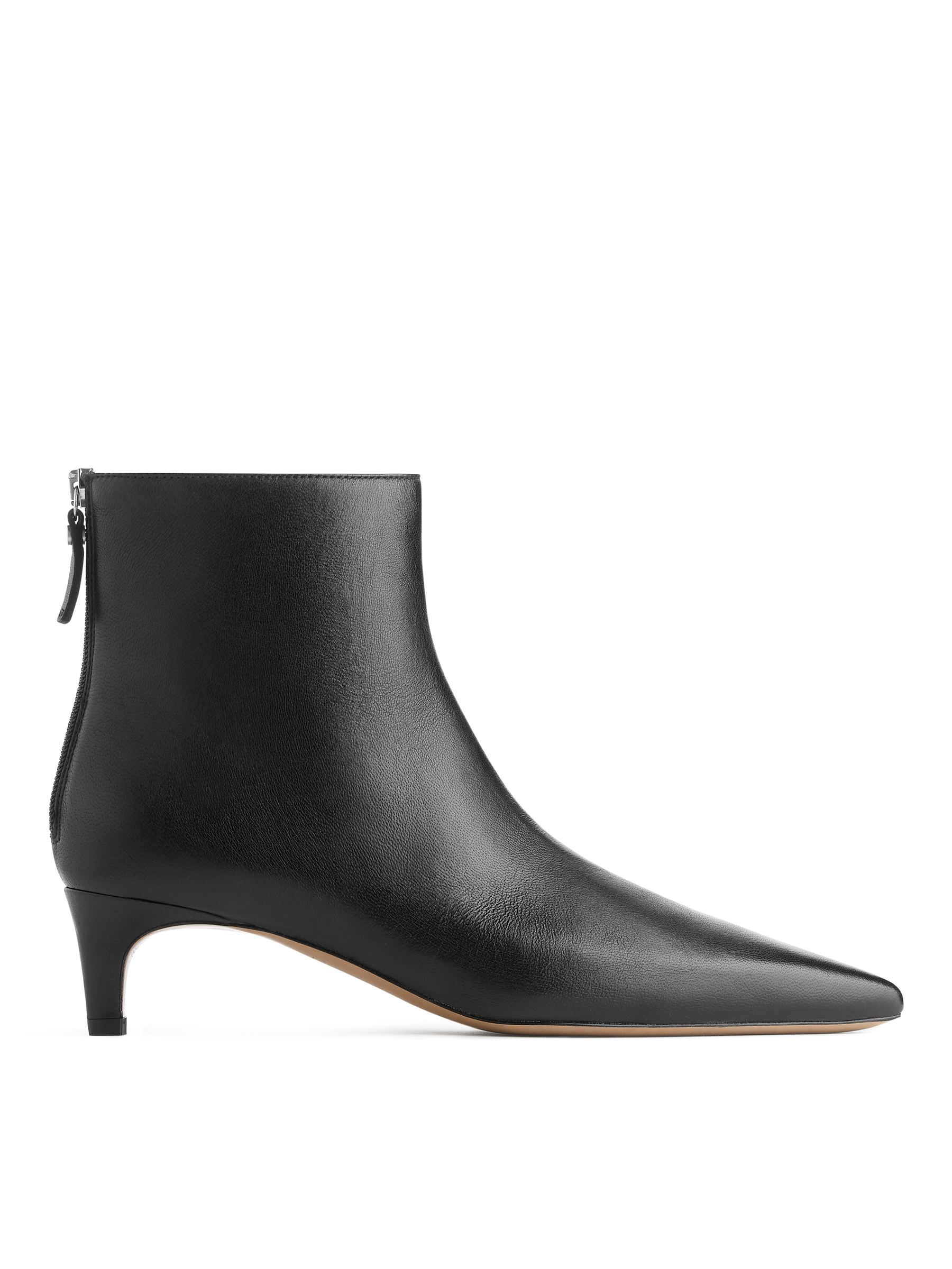 Mid Heel Ankle Boots-#272628-3895