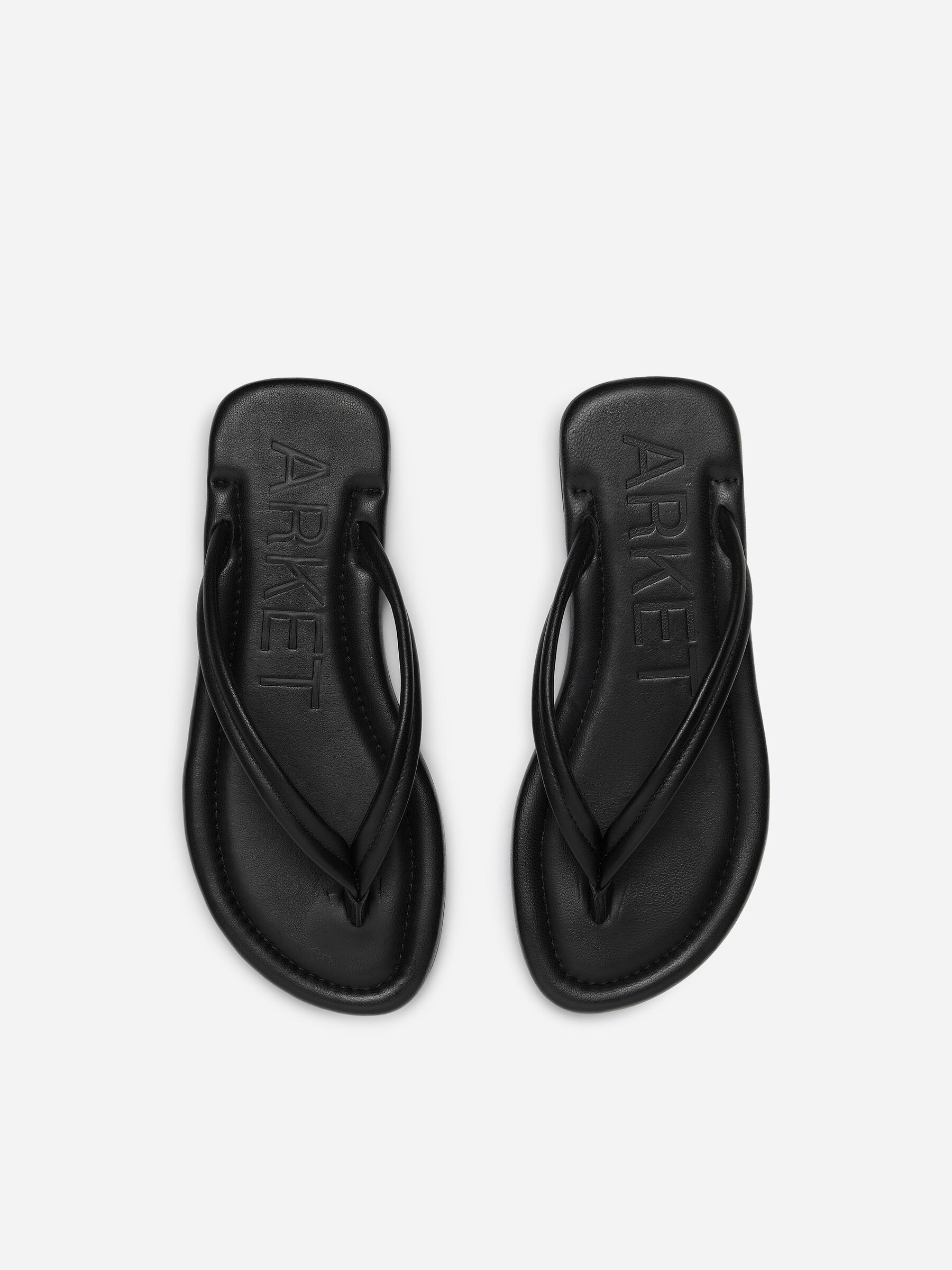 Flip-Flop aus Leder - Schwarz - Women - StillMedia/DescriptiveStillLife - 1