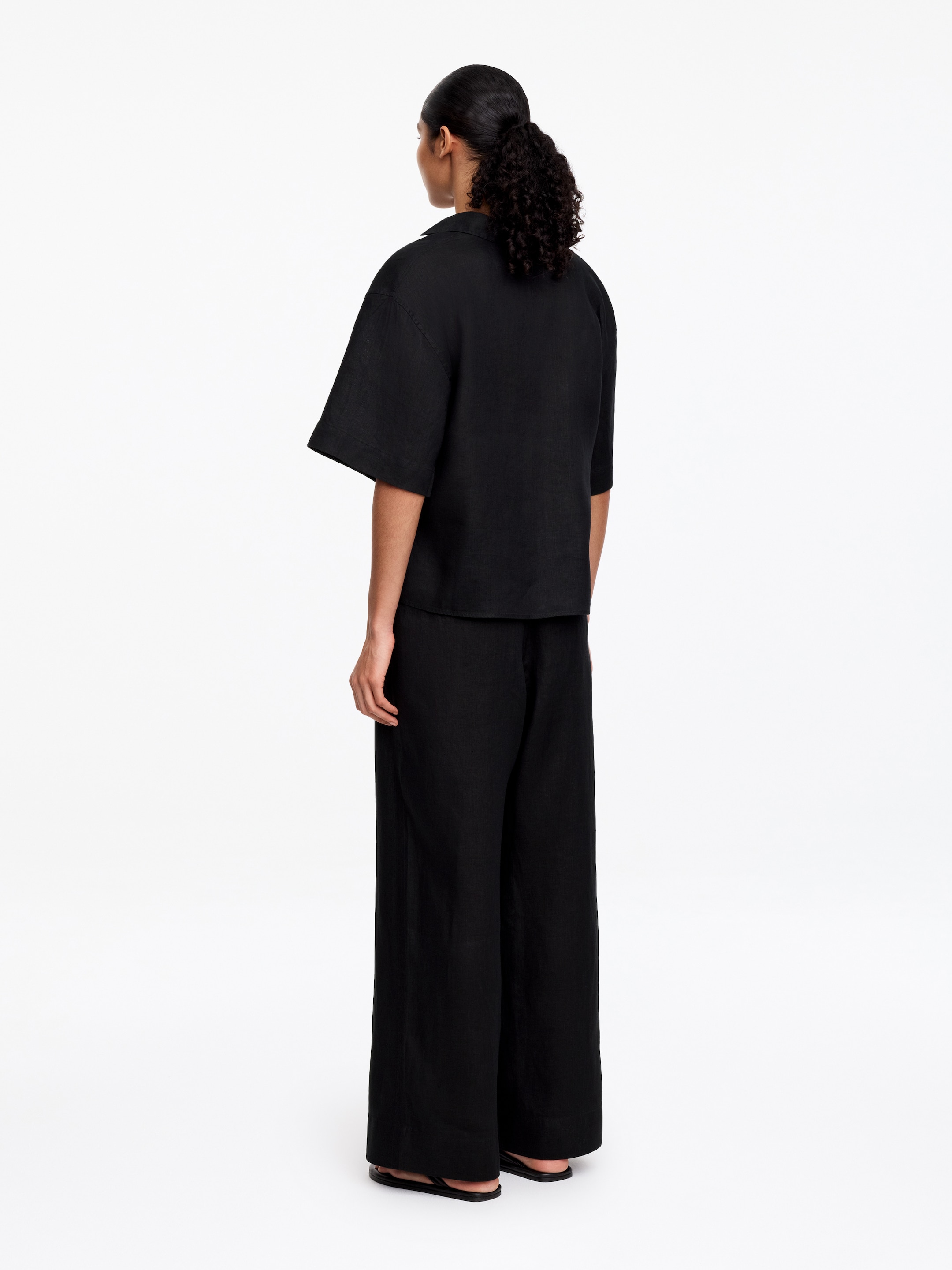 Camisa de lino holgada - Negro - Corte holgado - Women - StillMedia/Lookbook - 8