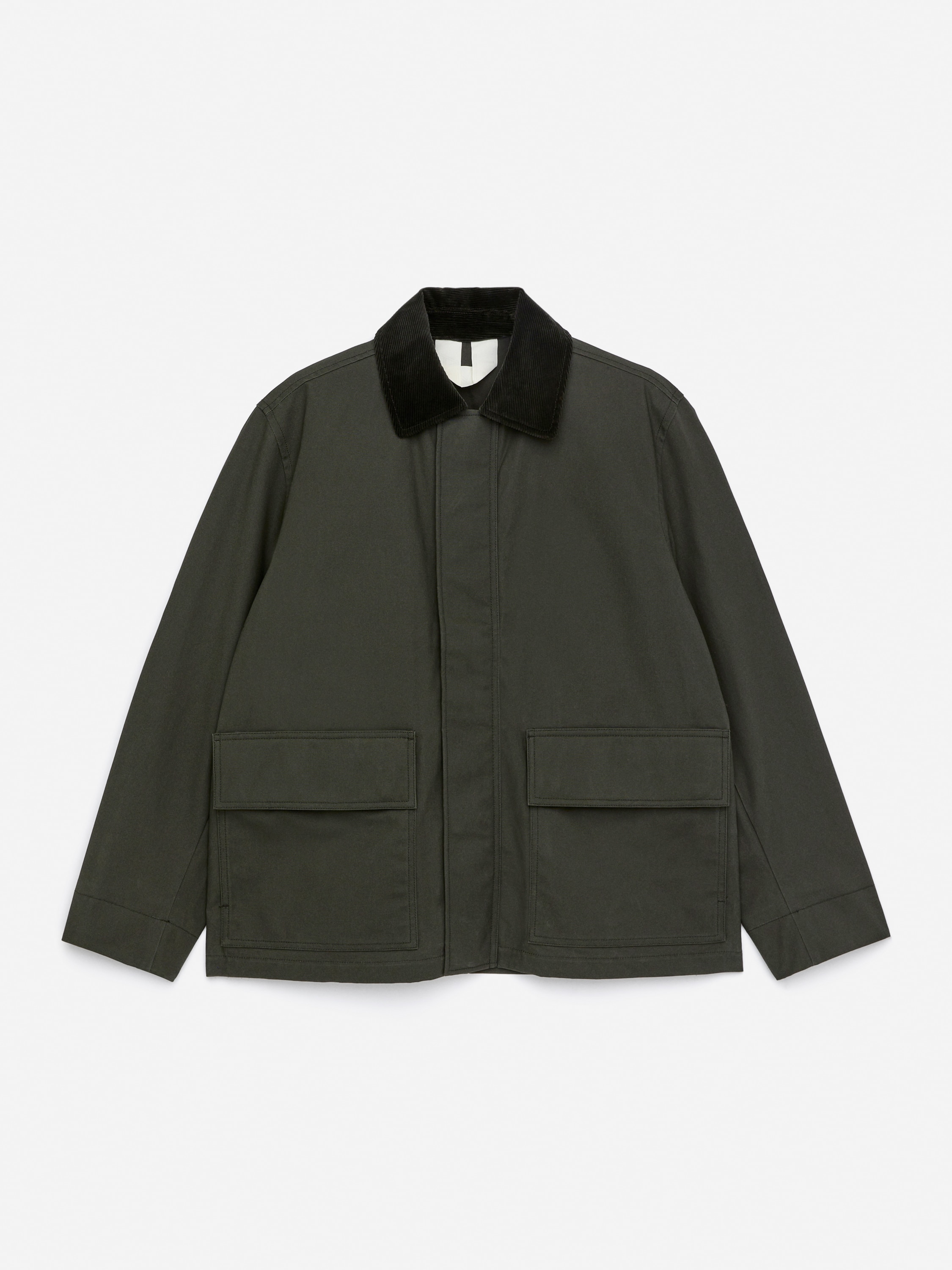 Waxed Cotton Jacket - Dark Green/Dark Blue
