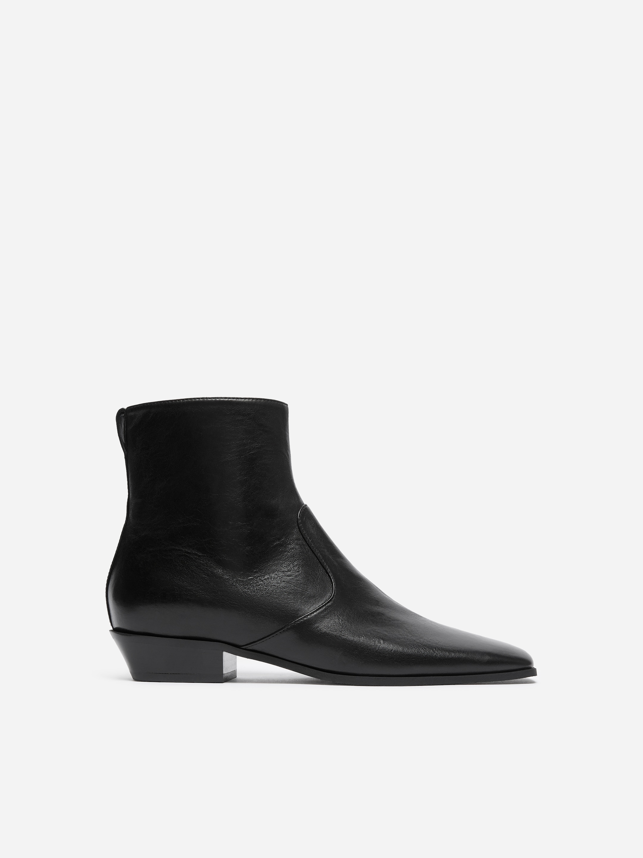 Botines planos de piel-Black-20174