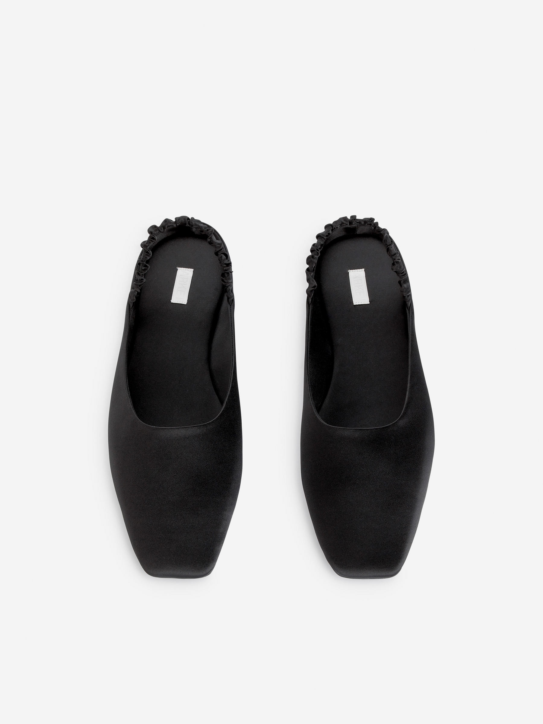 Slingback Satin Flats - Black - Women - StillMedia/DescriptiveStillLife - 1