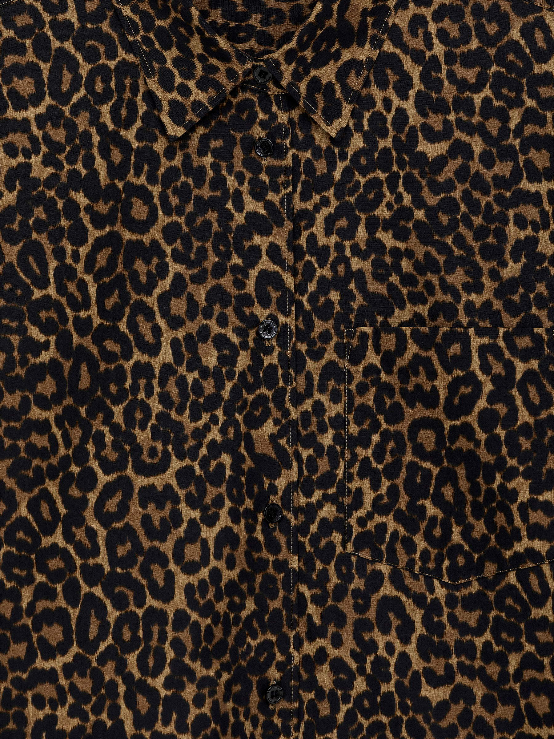 Batwing-Sleeve Shirt - Brown/Black - Oversized - Women - StillMedia/DescriptiveDetail - 2