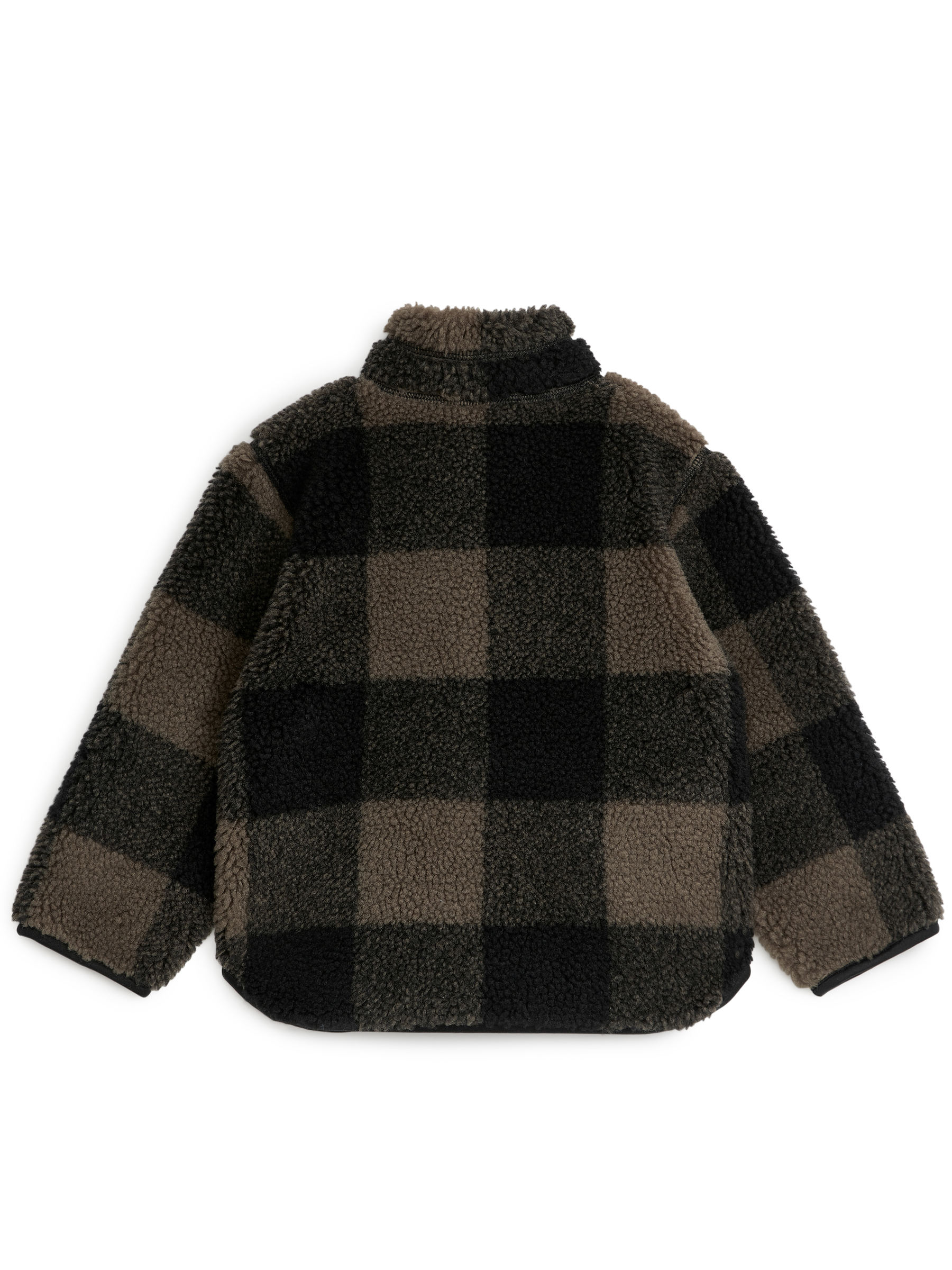 Karierte Teddyjacke - Schwarz/Graubraun - Regular Fit - Kinder - StillMedia/DescriptiveStillLife - 3