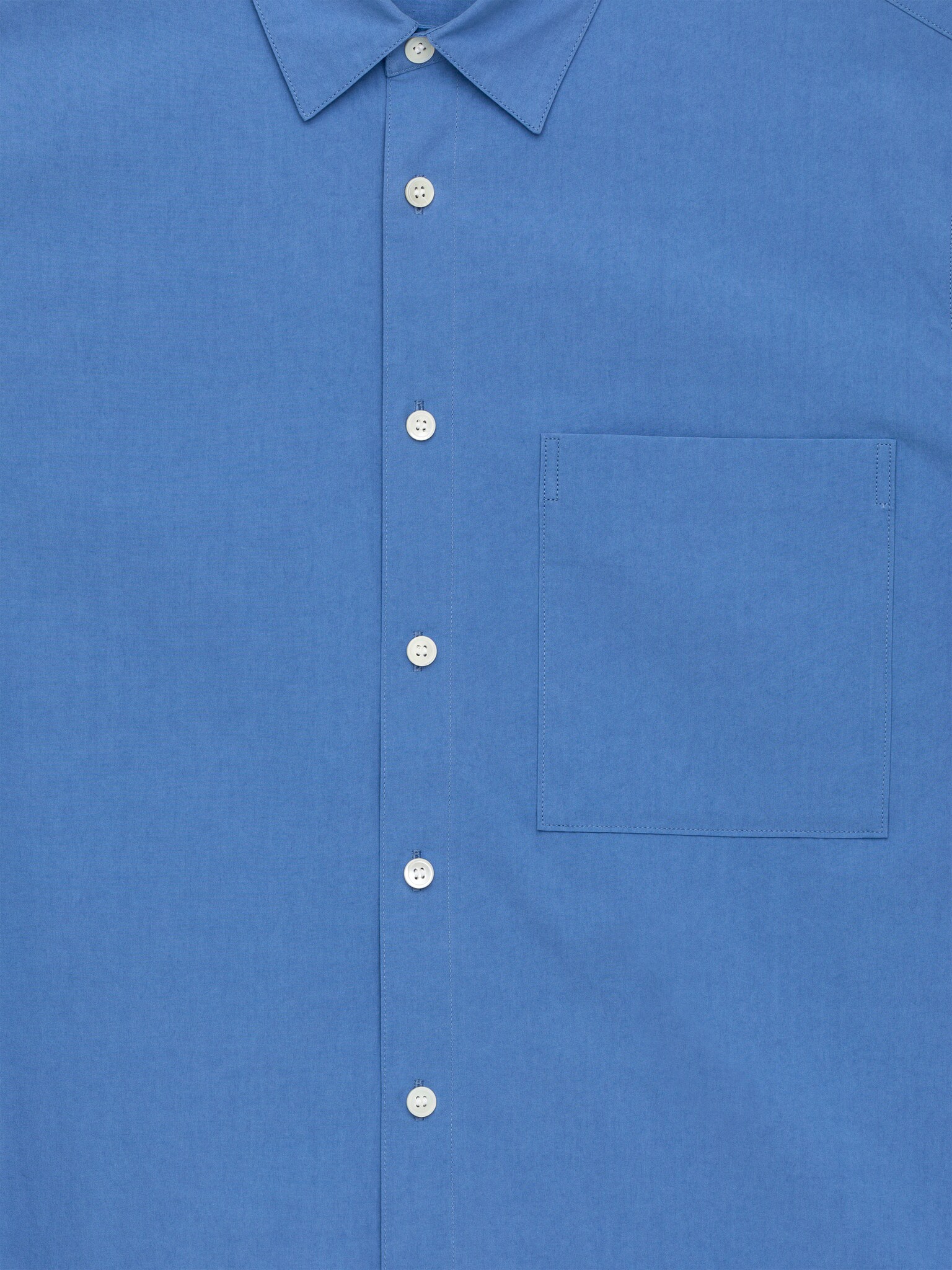 Chemise oversize en popeline - Bleu/Taupe - 4