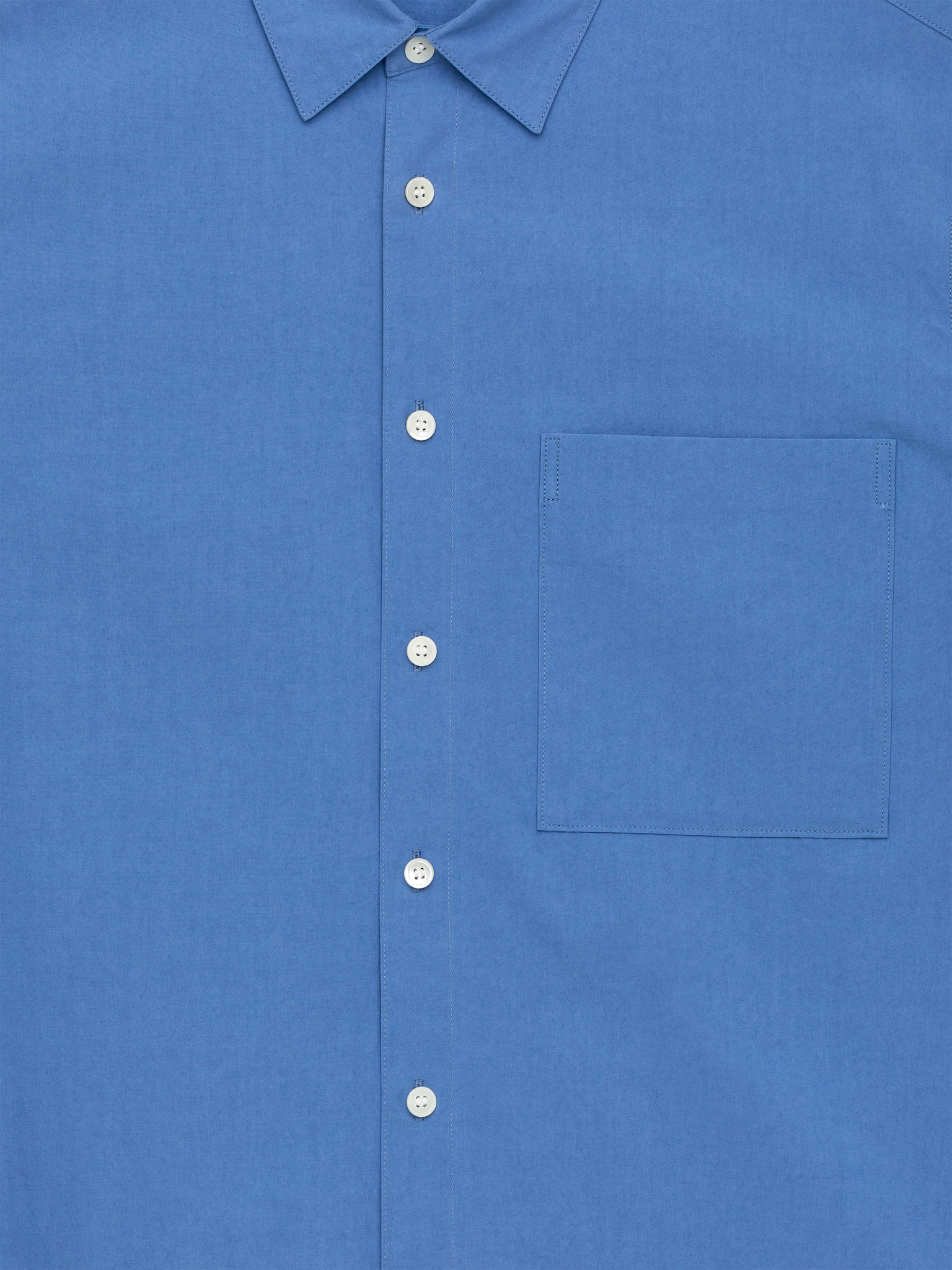 Chemise oversize en popeline - Bleu/Taupe - 4