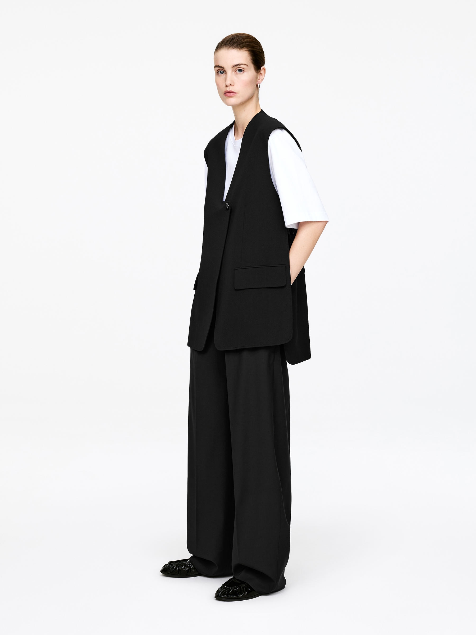Tailored Waistcoat - Black - Regular fit - Women - StillMedia/Lookbook - 4