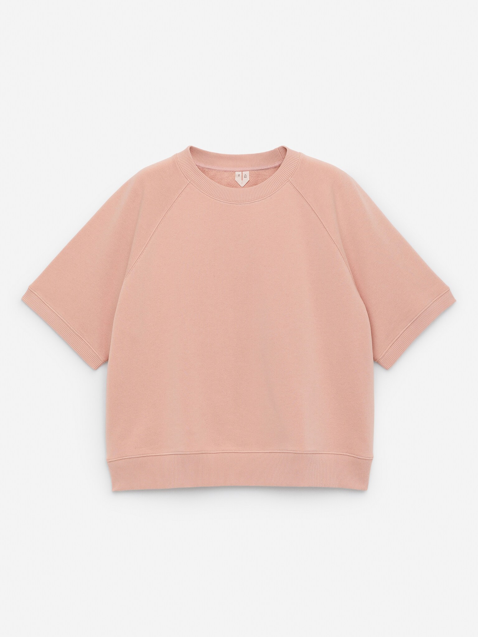 French Terry Sweatshirt - Soft Pink/Off White/Grey Melange
