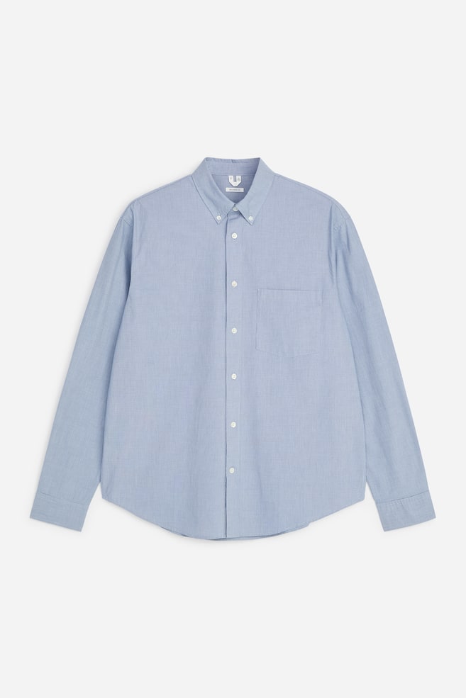 Camisa de cuadros holgada - Azul/Beige - 1