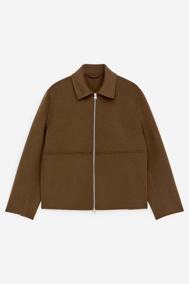 Wool Doublé Jacket - Fudge Brown/Black - 1
