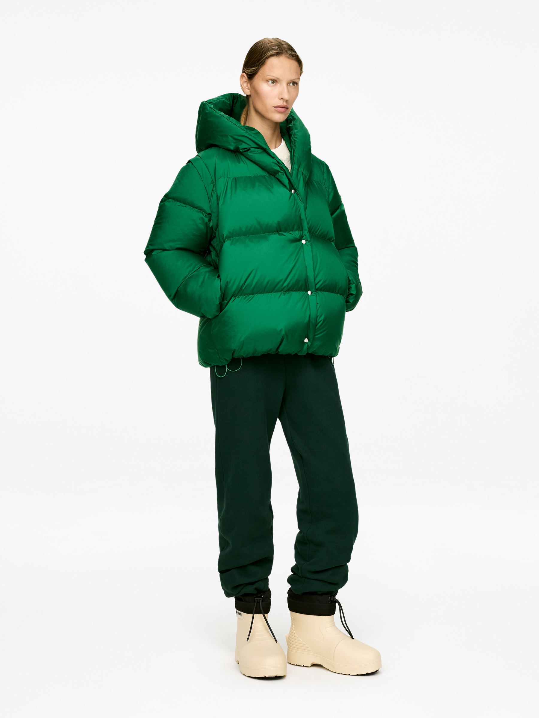 Gefütterte Steppjacke - Grün - Regular Fit - Damen - StillMedia/Lookbook - 5