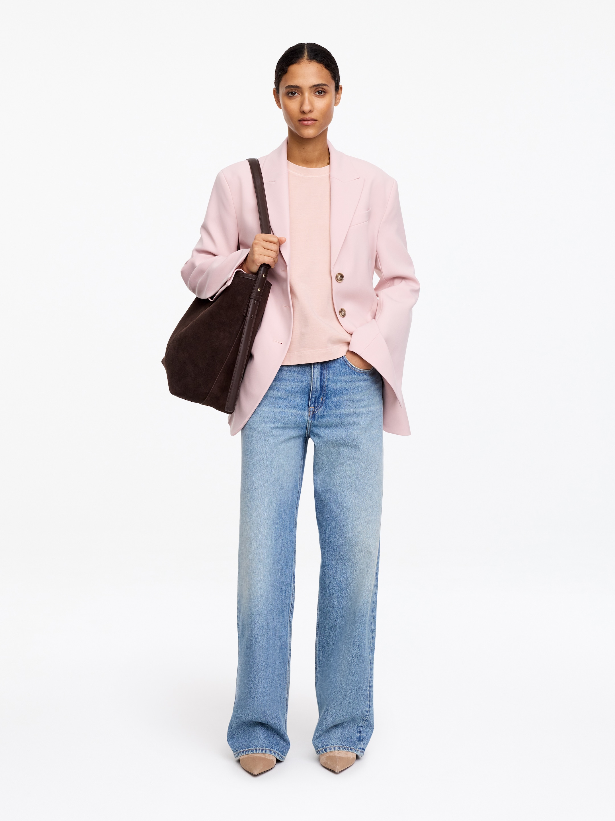 Signature Boxy T-Shirt - Washed Pink - Relaxed fit - Women - StillMedia/Lookbook - 5