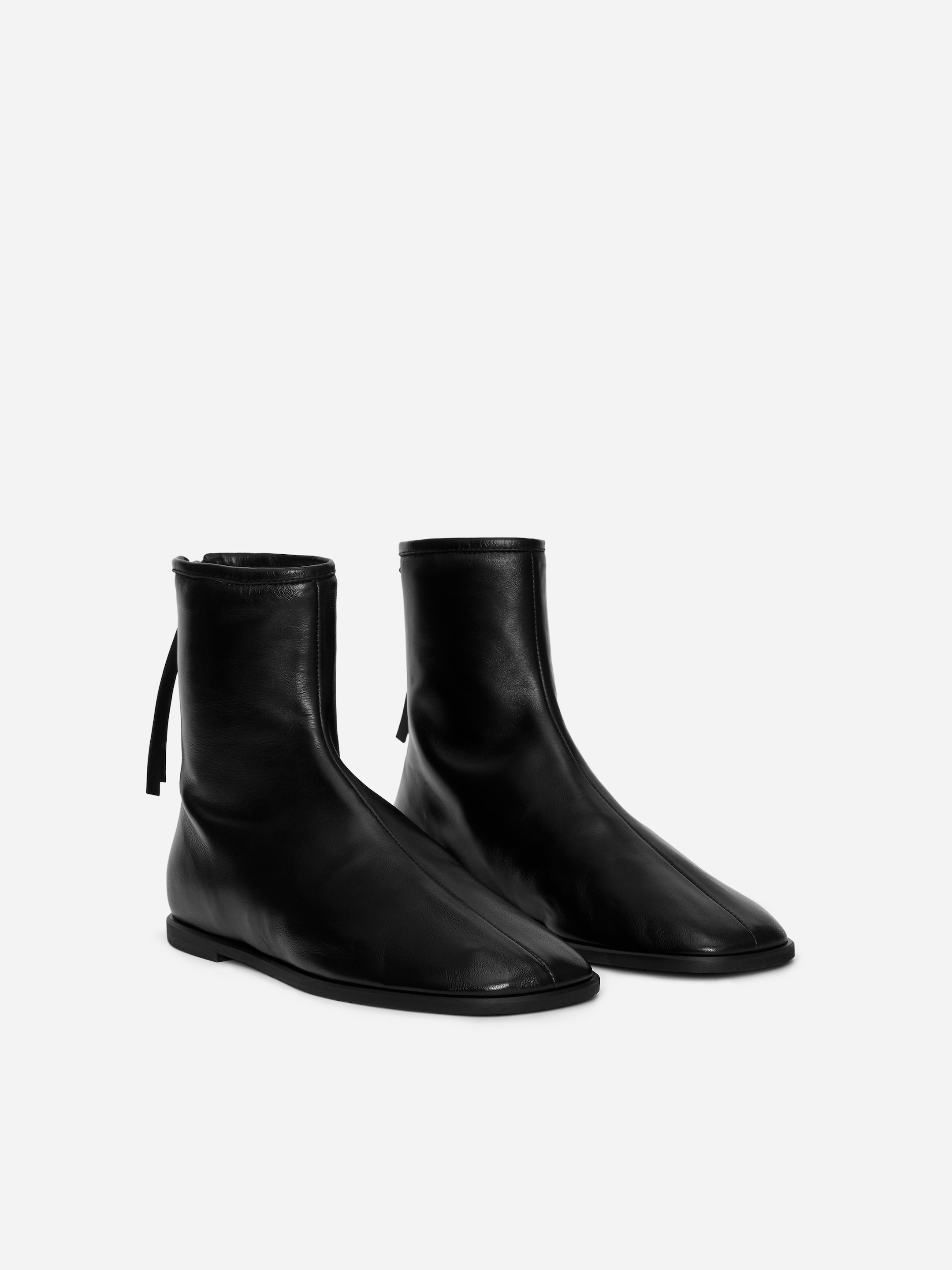 Leather Sock Boots - Black - Women - StillMedia/DescriptiveStillLife - 6