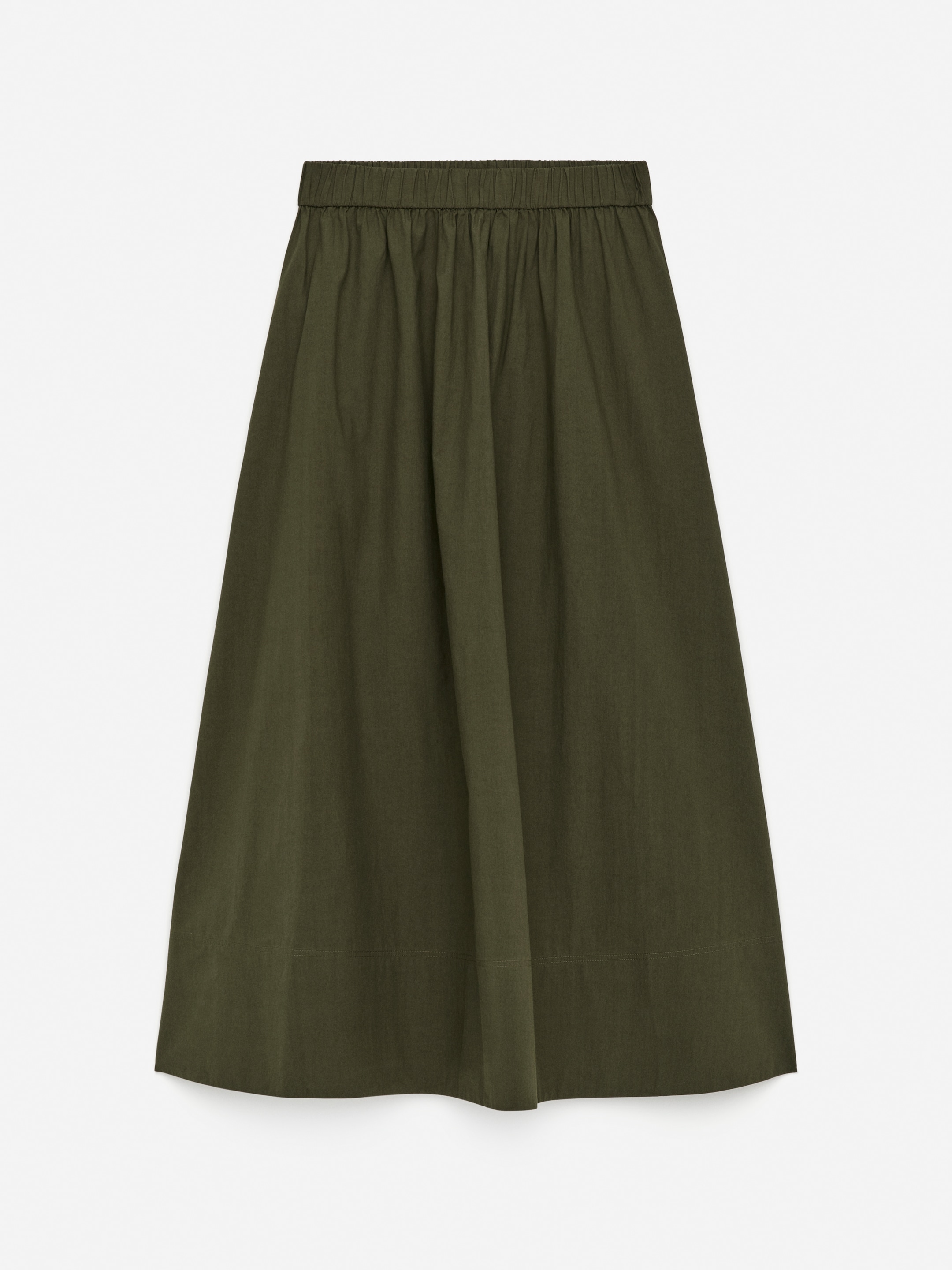 A-Line Cotton Skirt - Khaki Green - Regular fit - Children - StillMedia/DescriptiveStillLife - 1