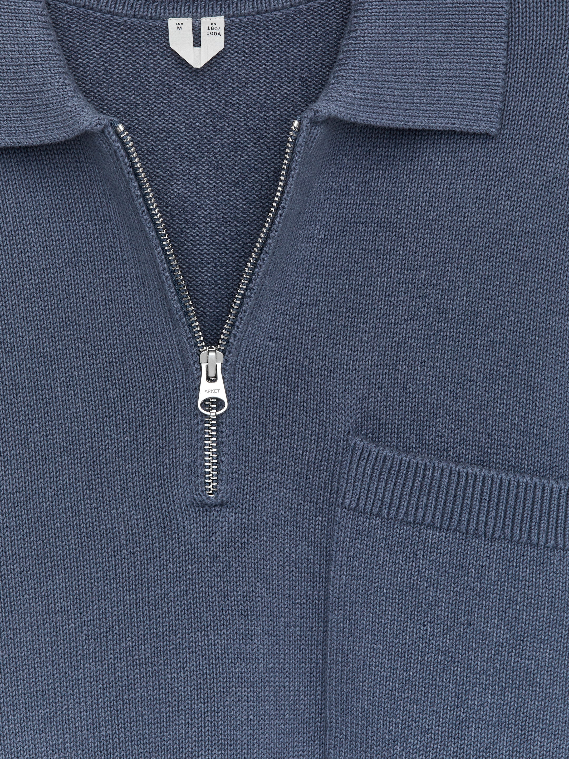 Pull en coton avec demi-fermeture éclair - Bleu - Regular fit - Homme - StillMedia/DescriptiveDetail - 2