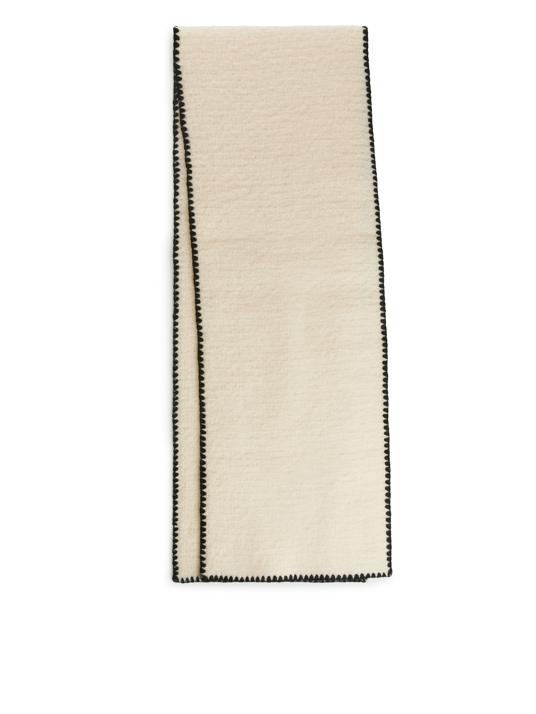 Écharpe en laine avec points de couverture - Blanc cassé/Noir - Femme - StillMedia/DescriptiveStillLife - 1