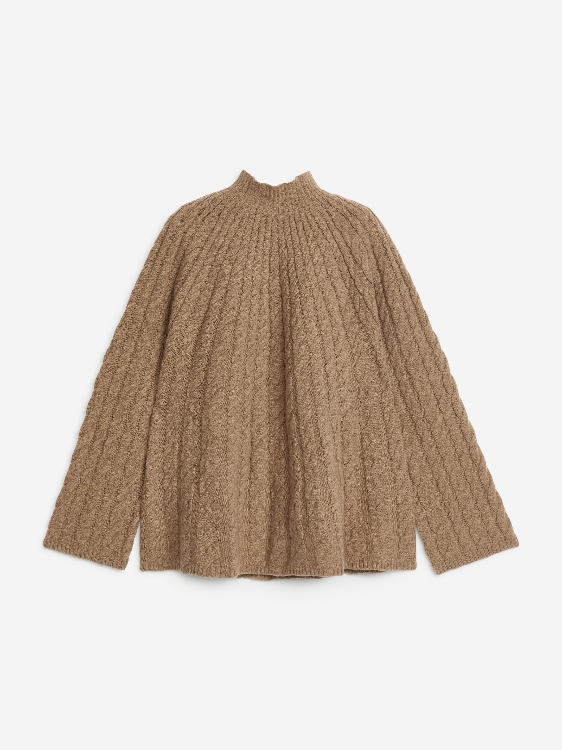 View larger image: Cable-Knit Wool Jumper - Camel - Ladies | H&M GB 1