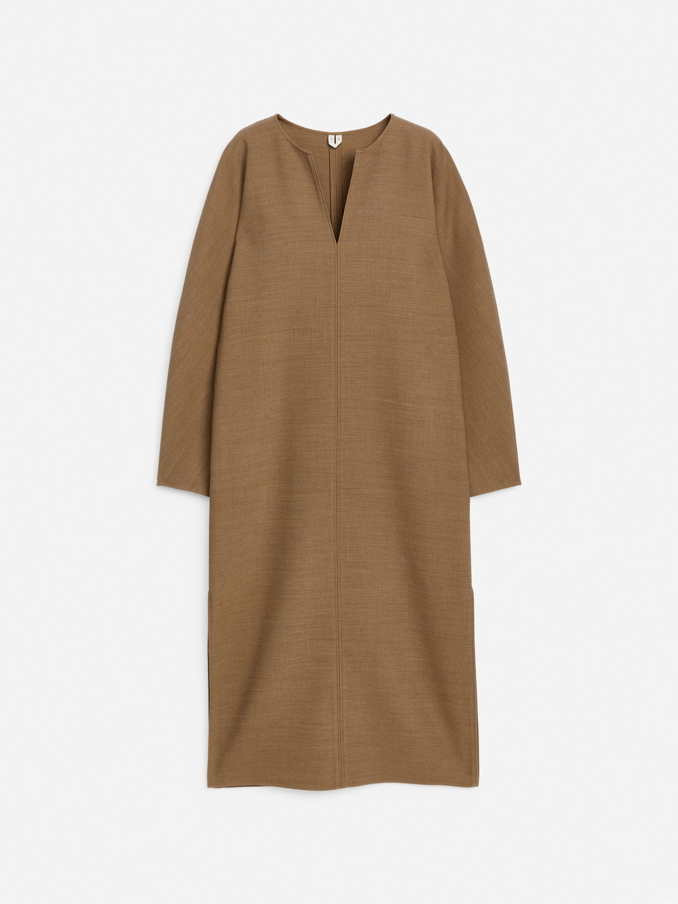 View larger image: Wool-Blend Tunic Dress - Dark Beige - Ladies | H&M GB 1