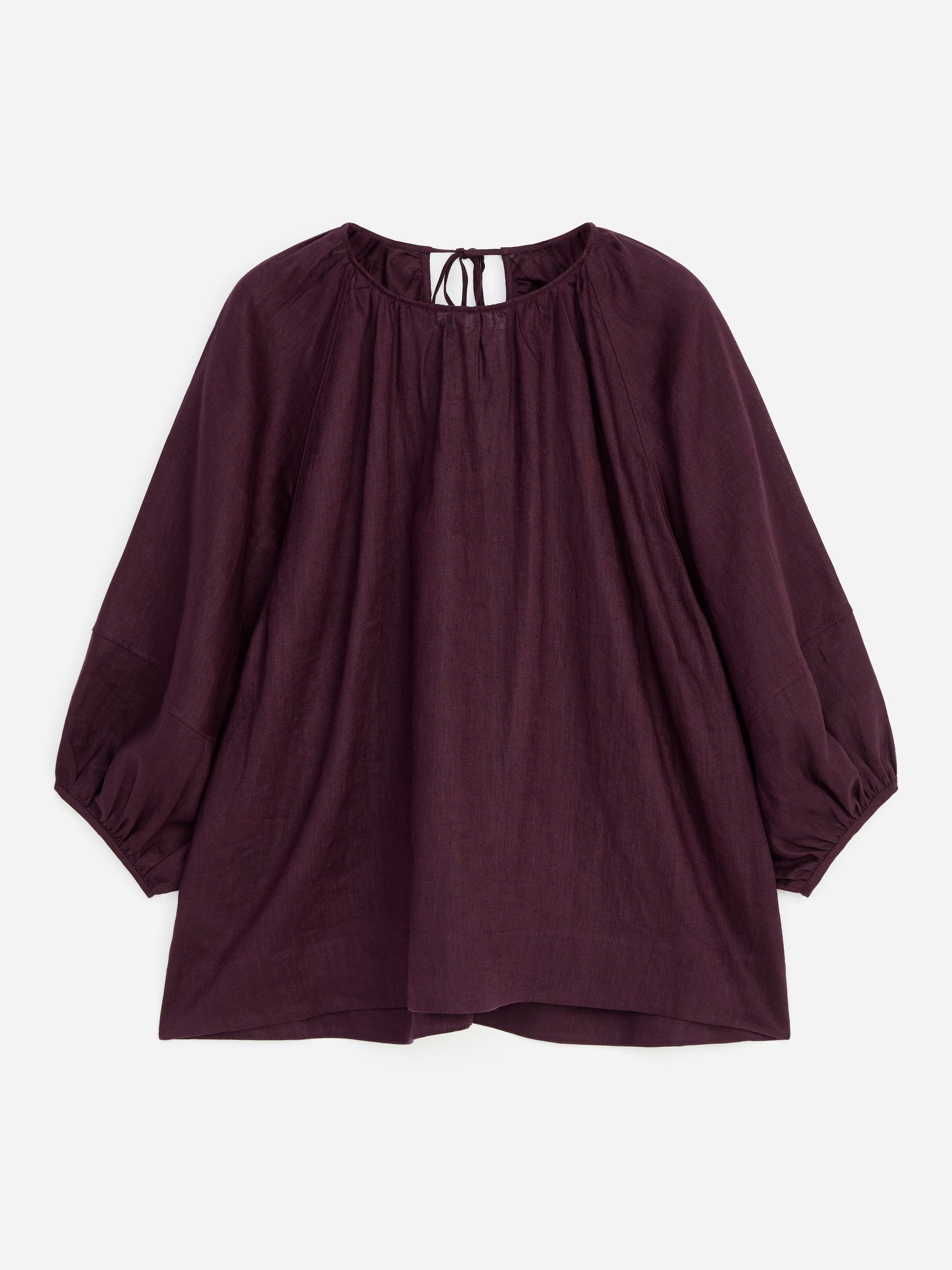 Draperad linneblus - Purple - Loose fit - Women - StillMedia/DescriptiveStillLife - 1