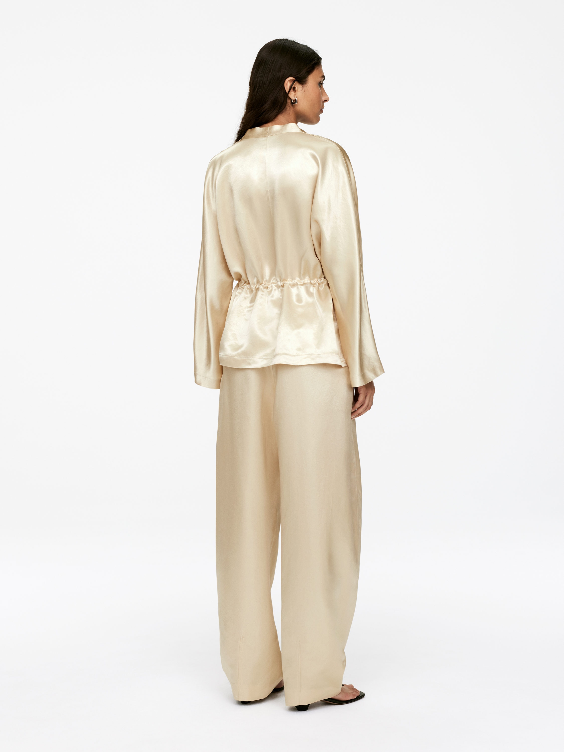 Tie Blosue - Light Beige - Regular fit - Women - StillMedia/Lookbook - 4