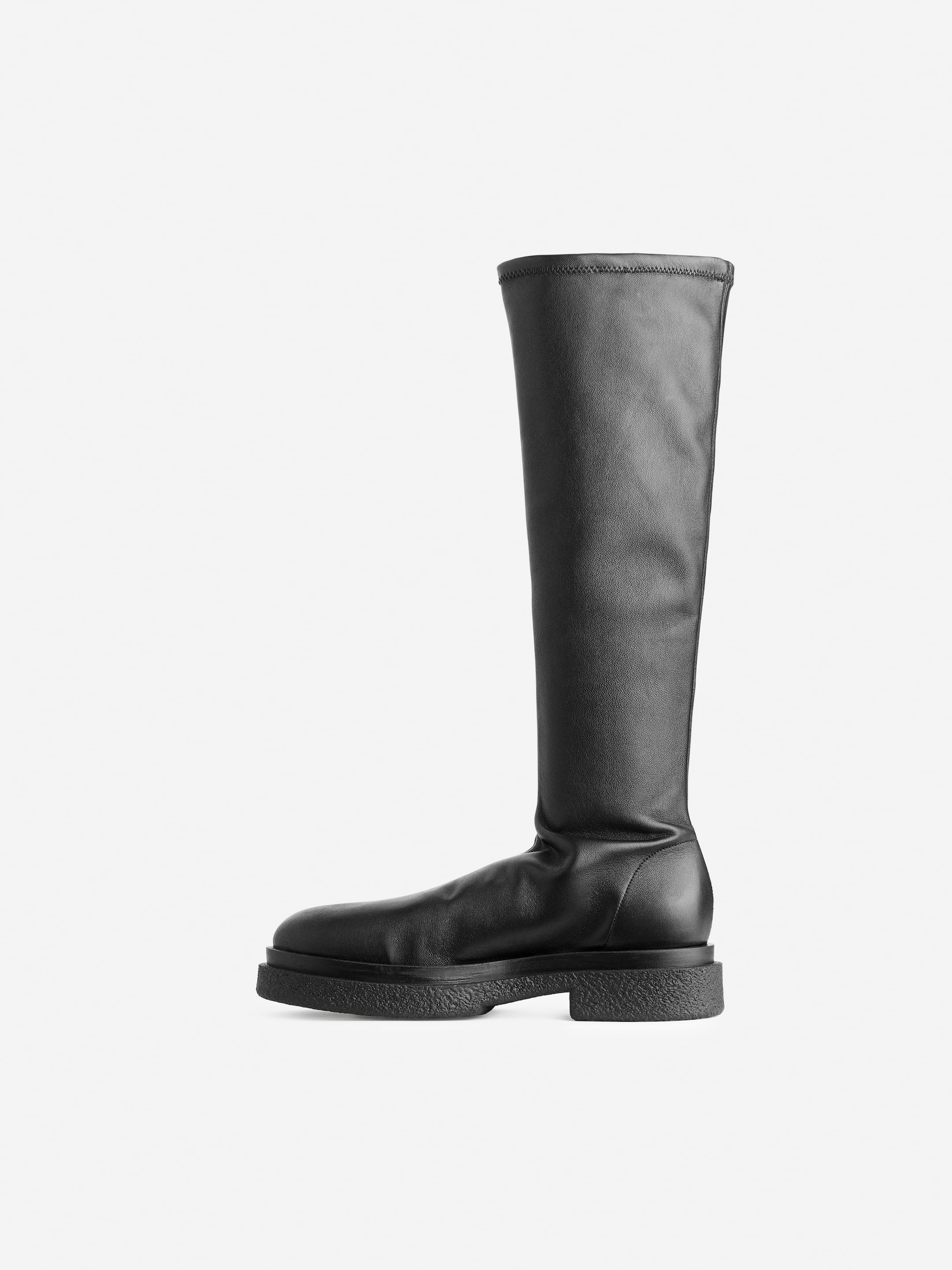 Chunky Leather Boots - Black - Women - StillMedia/DescriptiveStillLife - 2