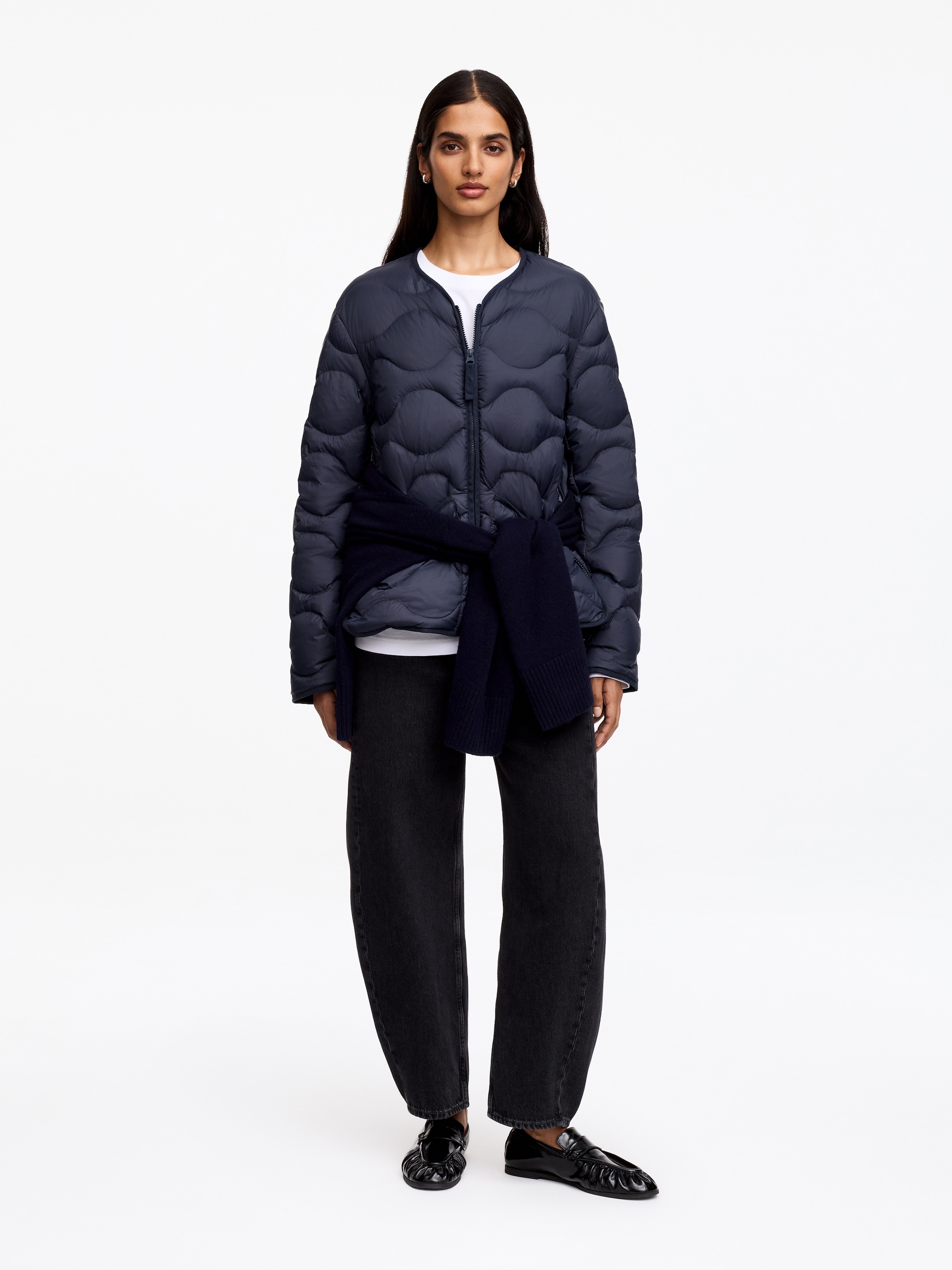 Re:Down Quilted Liner Jacket-Blue-19963