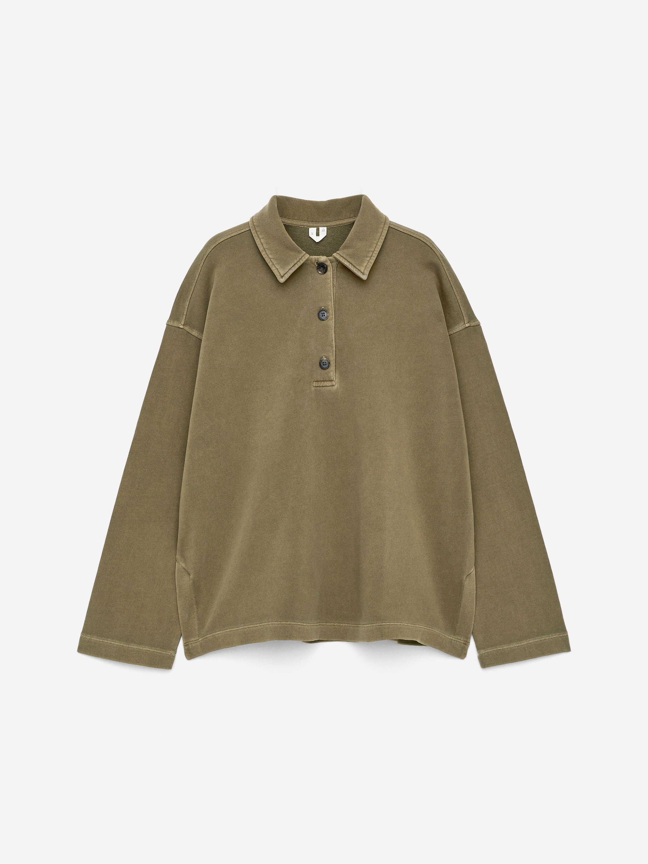 Polo Sweatshirt - Khaki Green