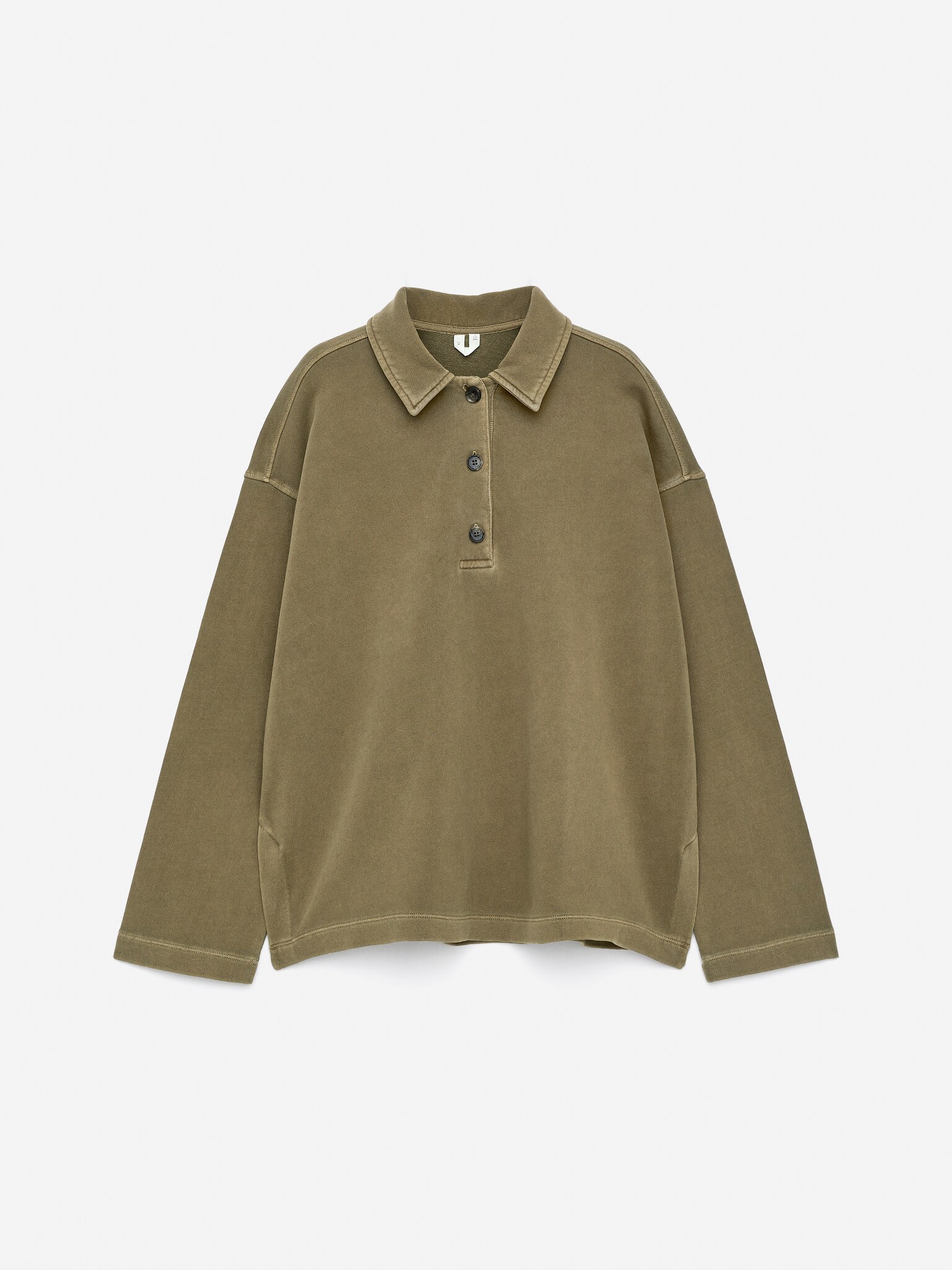 Polo Sweatshirt - Khaki Green