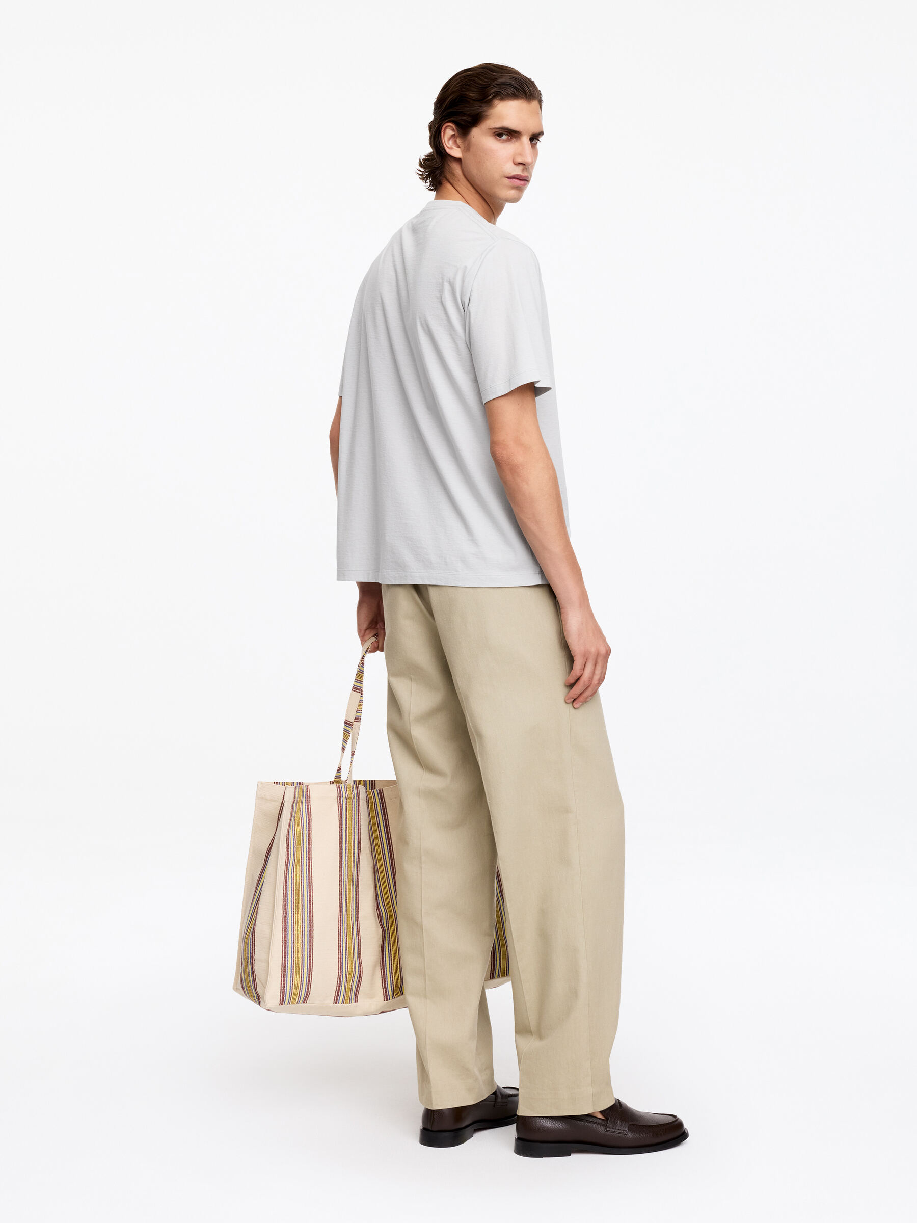 Relaxed Cotton T-Shirt - Grey - Relaxed fit - Men - StillMedia/Lookbook - 3