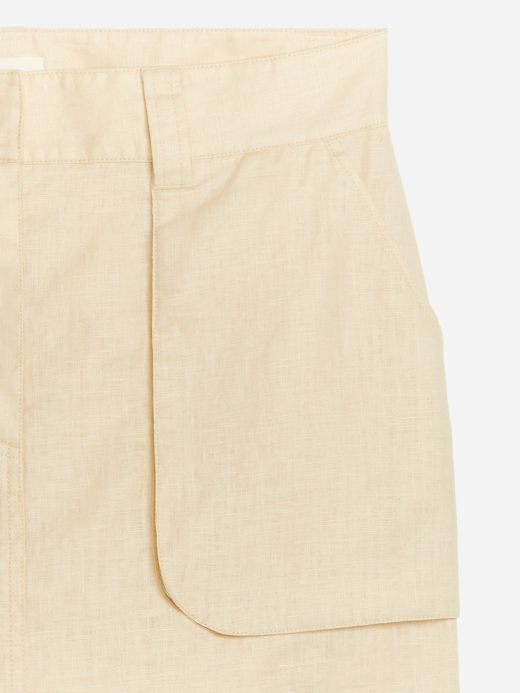 Mini Linen Skirt - Beige - Regular fit - Women - StillMedia/DescriptiveDetail - 2