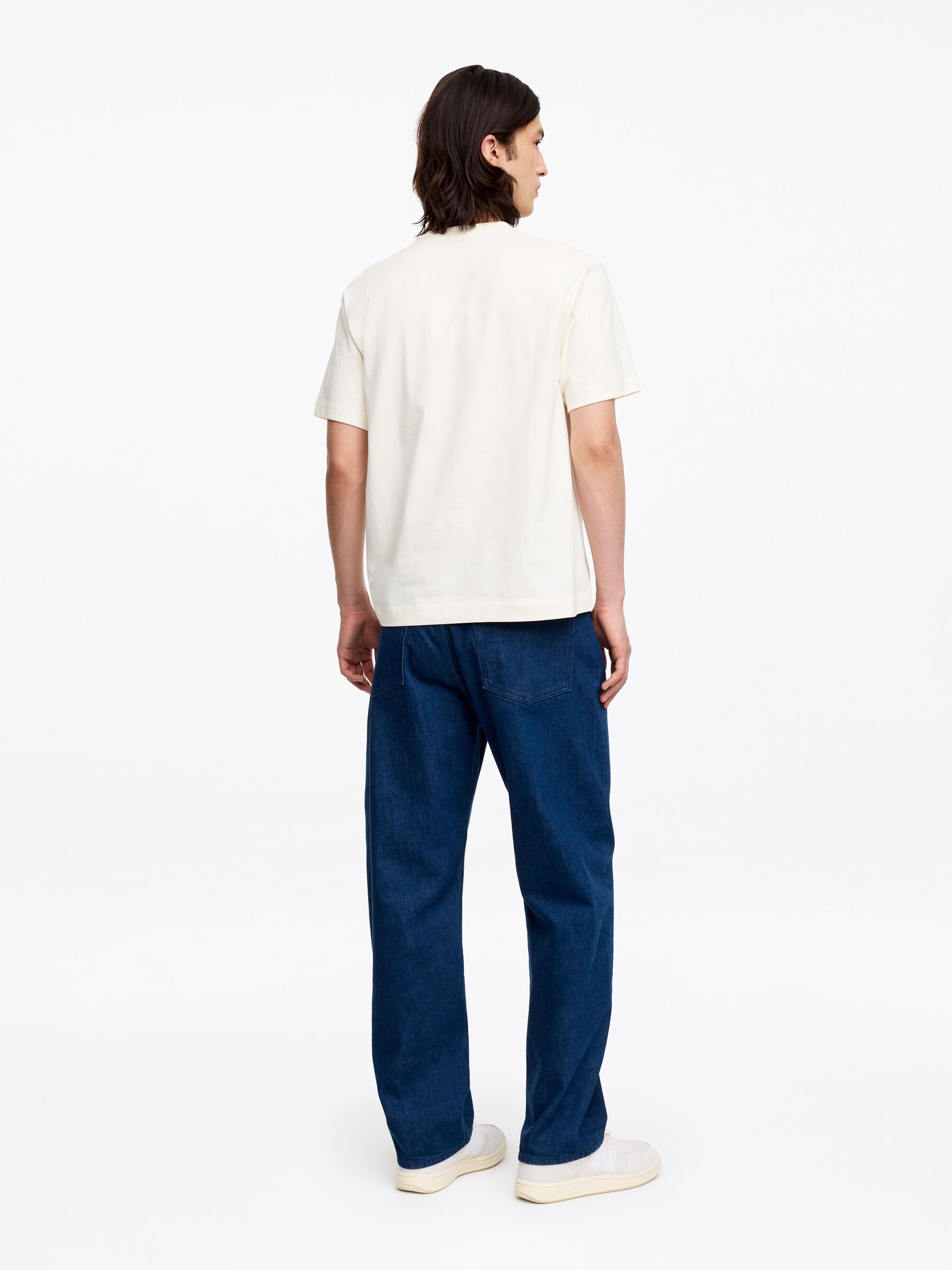 T-shirt imprimé ARKET CAFÉ - Blanc cassé/Bleu - Loose fit - Café - StillMedia/Lookbook - 3