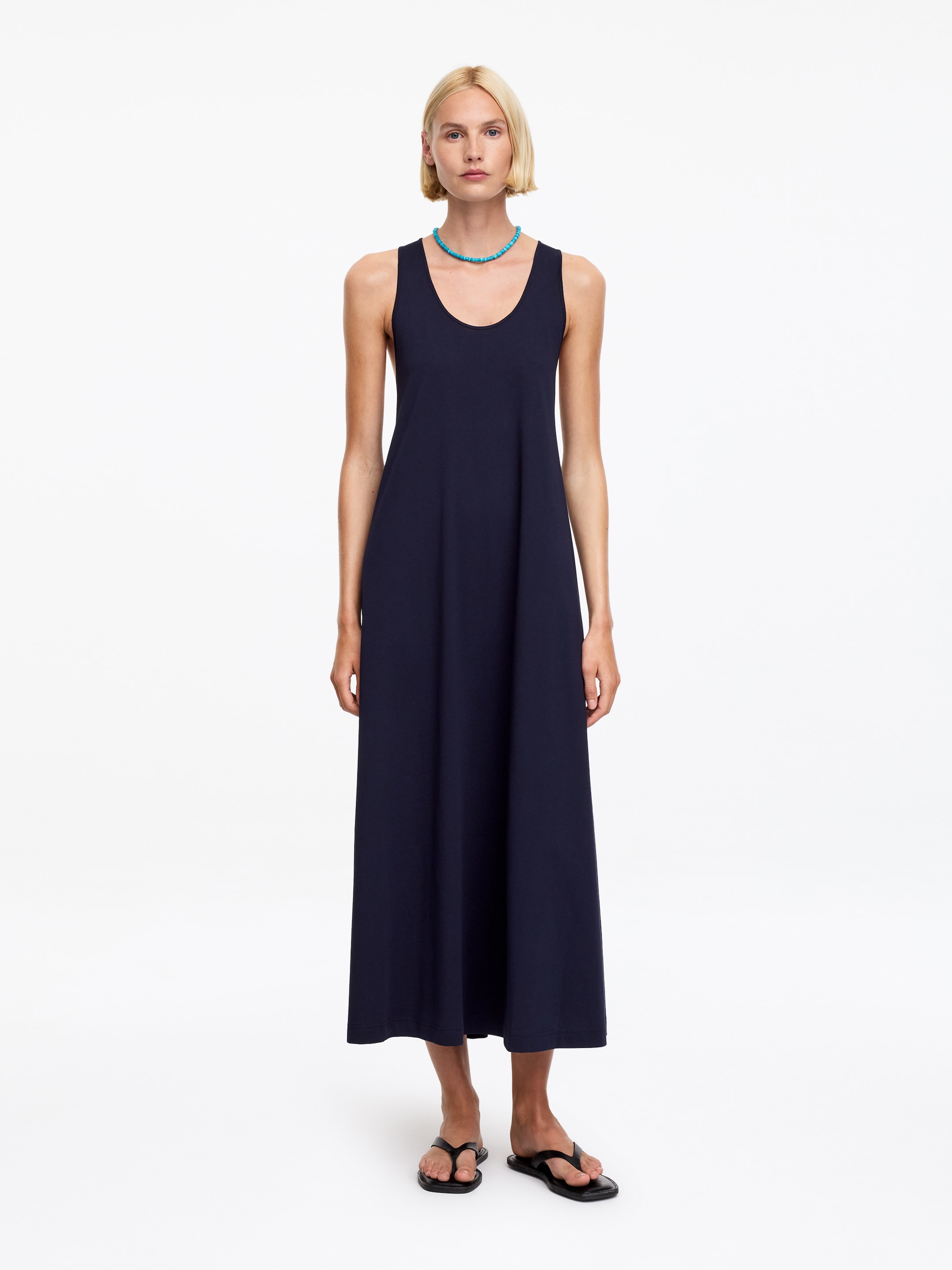 Twisted Back Maxi Dress-#0A041F-19638