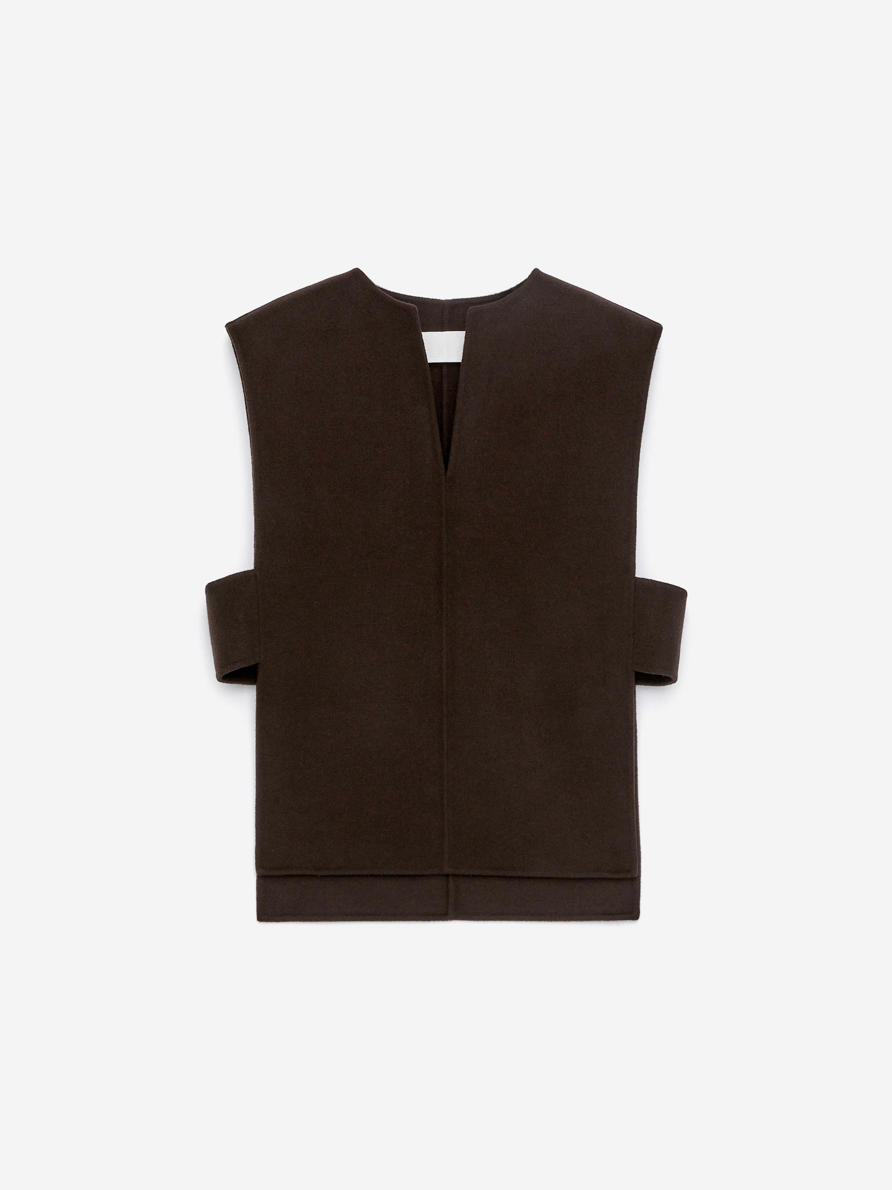 Gilet en laine mélangée doublée - Marron foncé - Slim fit - Femme - StillMedia/DescriptiveStillLife - 2