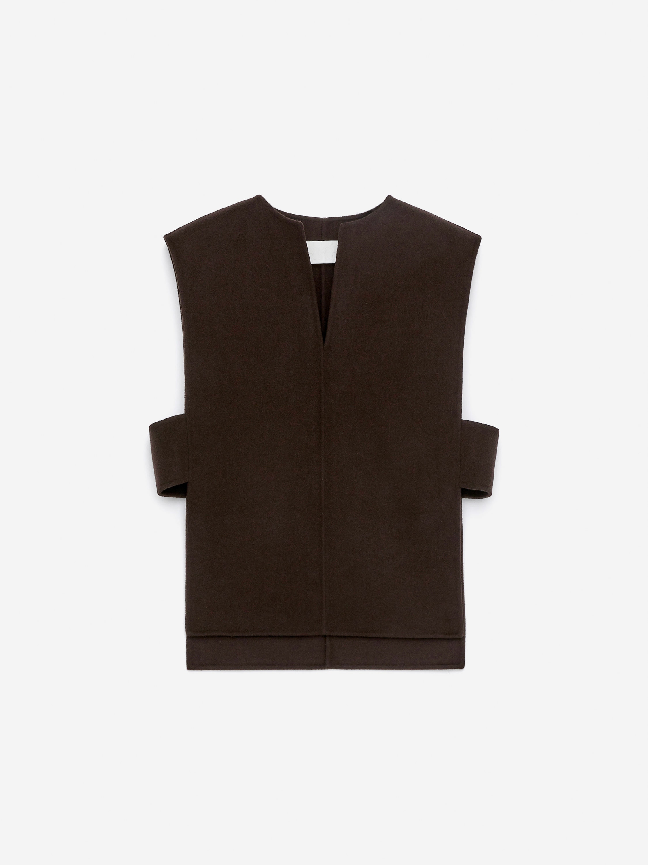 Doublé Wool-Blend Vest - Dark Brown - Slim fit - Women - StillMedia/DescriptiveStillLife - 2
