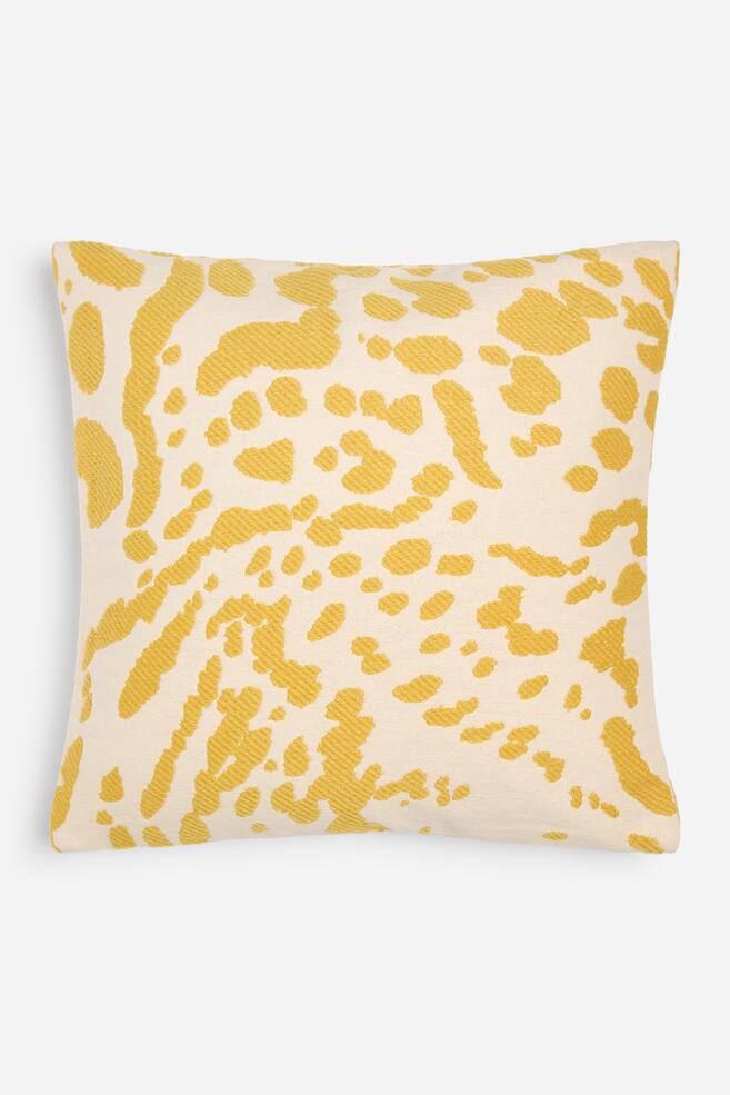 Funda de cojín 50 x 50 cm - Amarillo/Beige/negro - 1