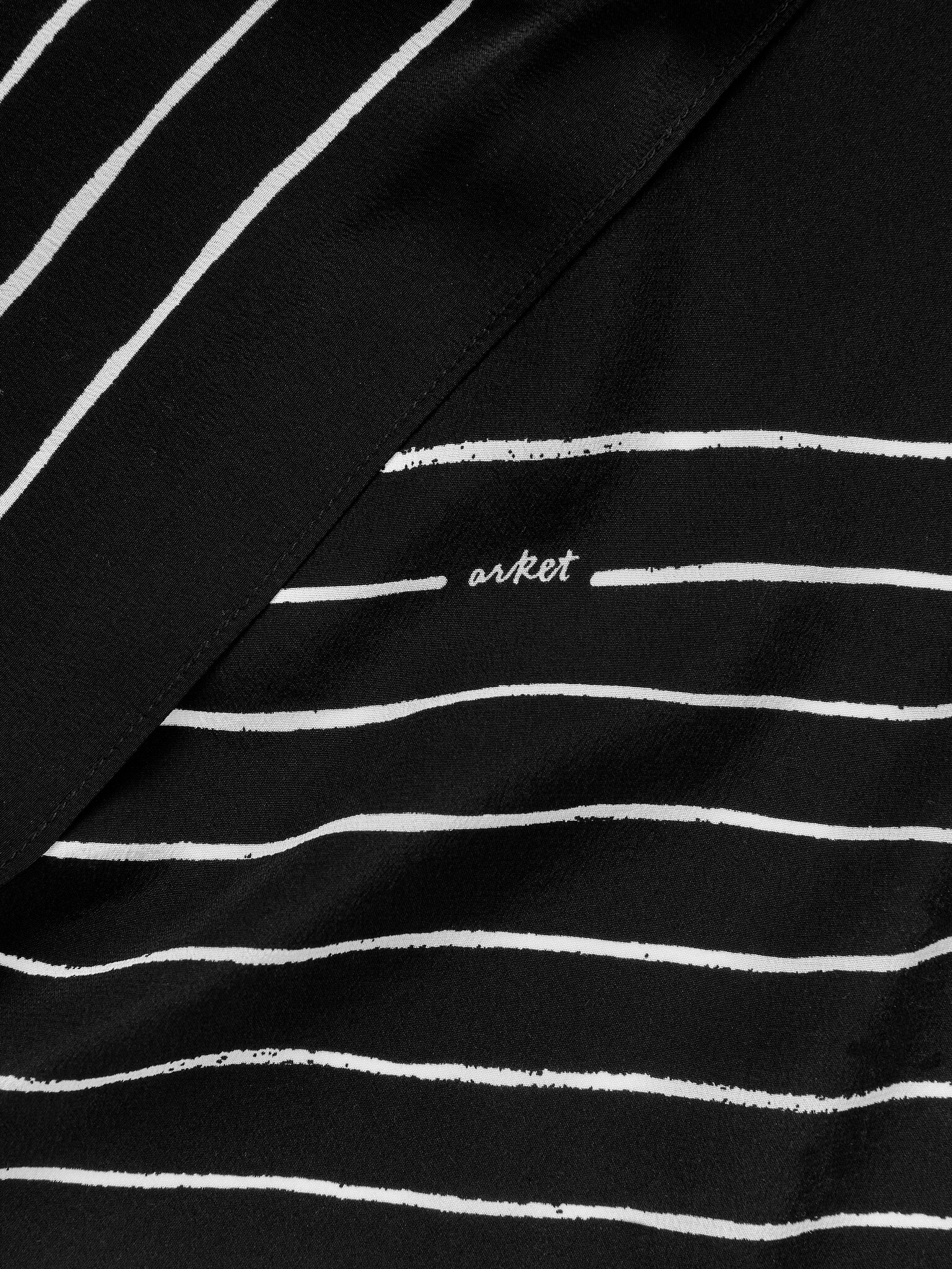 Foulard en soie imprimé - Noir/Blanc/Rose/marron/Blanc/Noir - 4