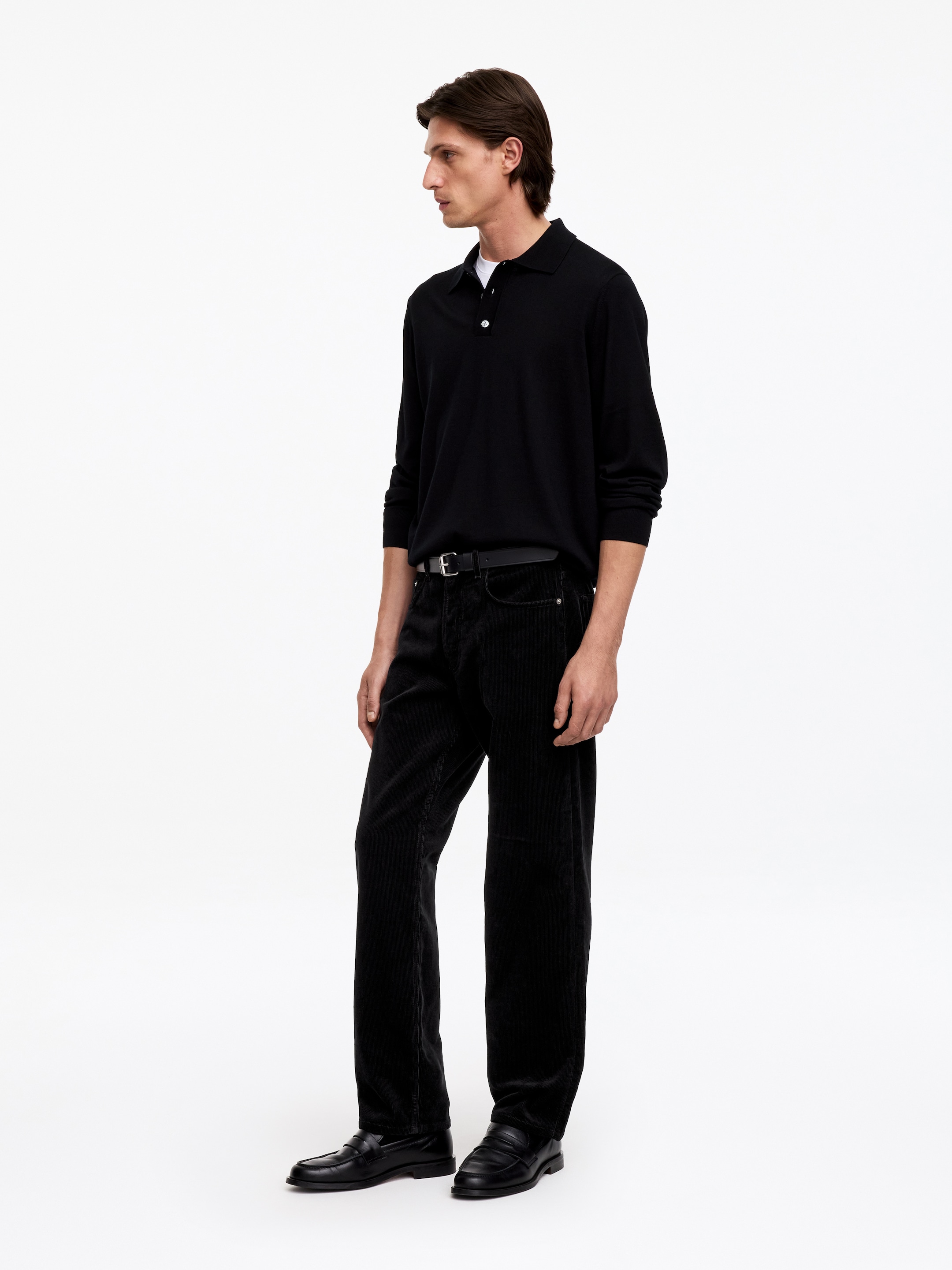 Pantalones de pana rectos OCEAN de corte amplio - Negro - Corte holgado - Men - StillMedia/Lookbook - 4