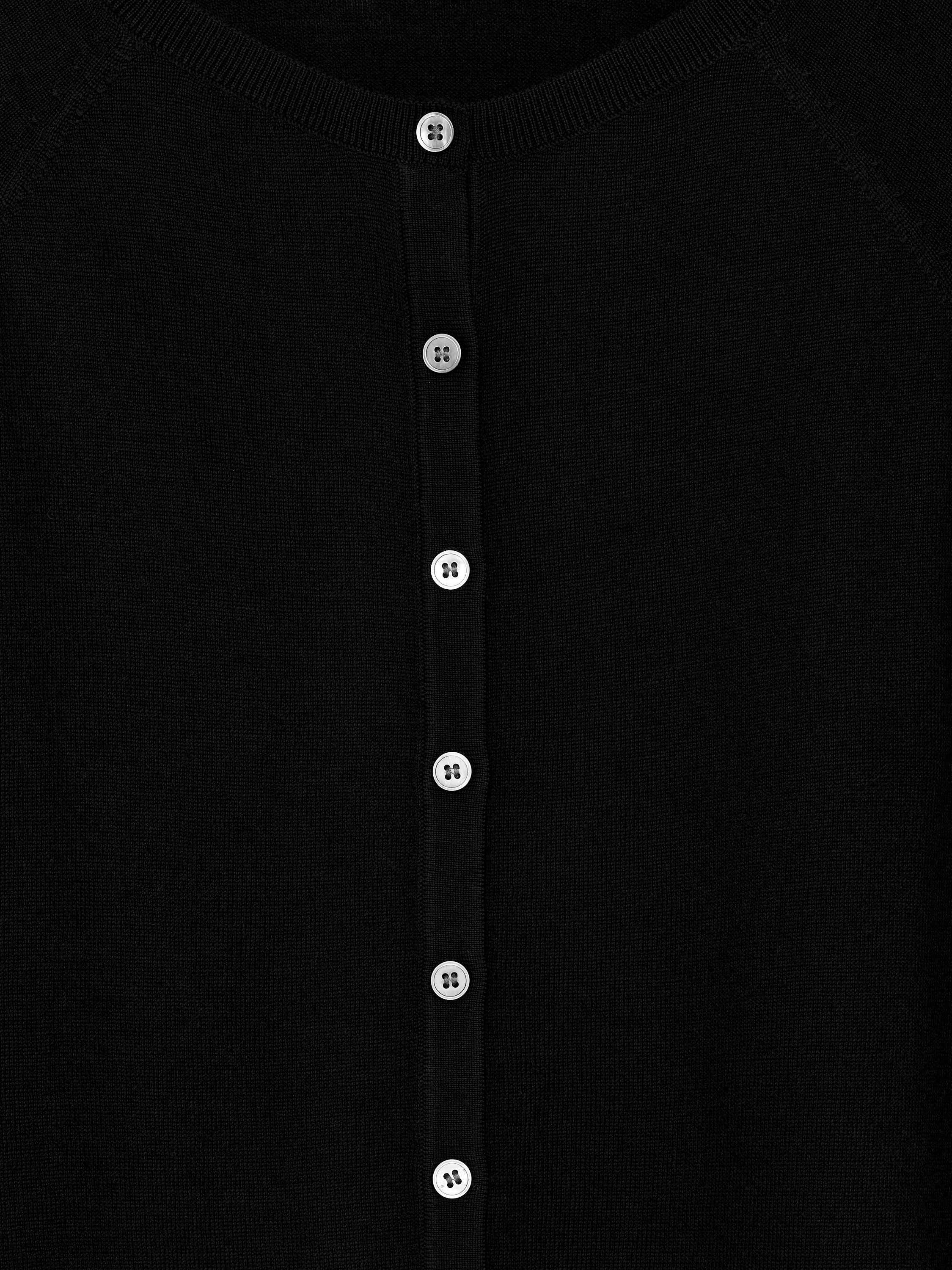 Merino Wool Cardigan - Black - Slim fit - Women - StillMedia/DescriptiveDetail - 2