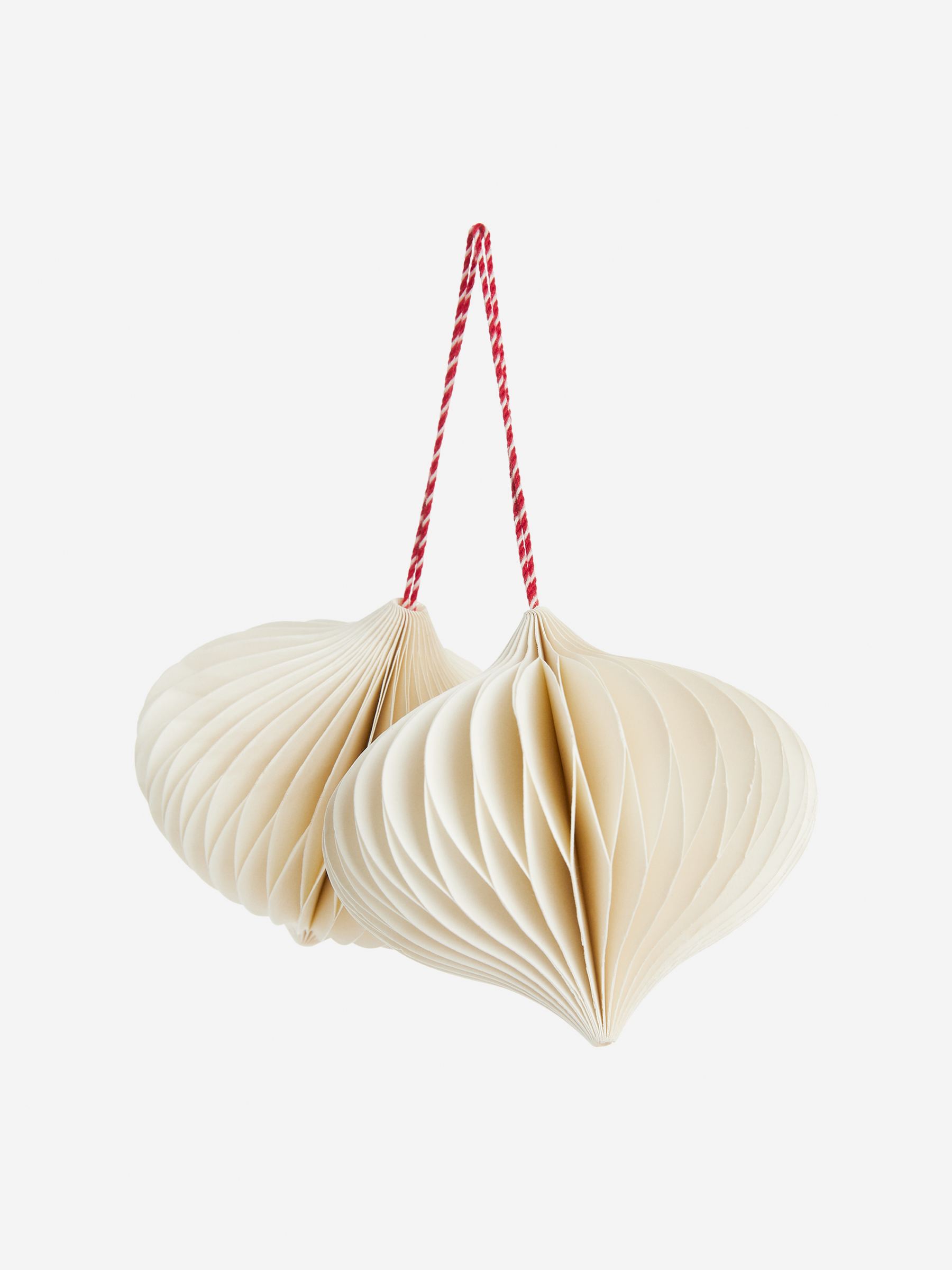 Honeycomb Ornaments Set of 2 - White - Homeware - StillMedia/DescriptiveStillLife - 1