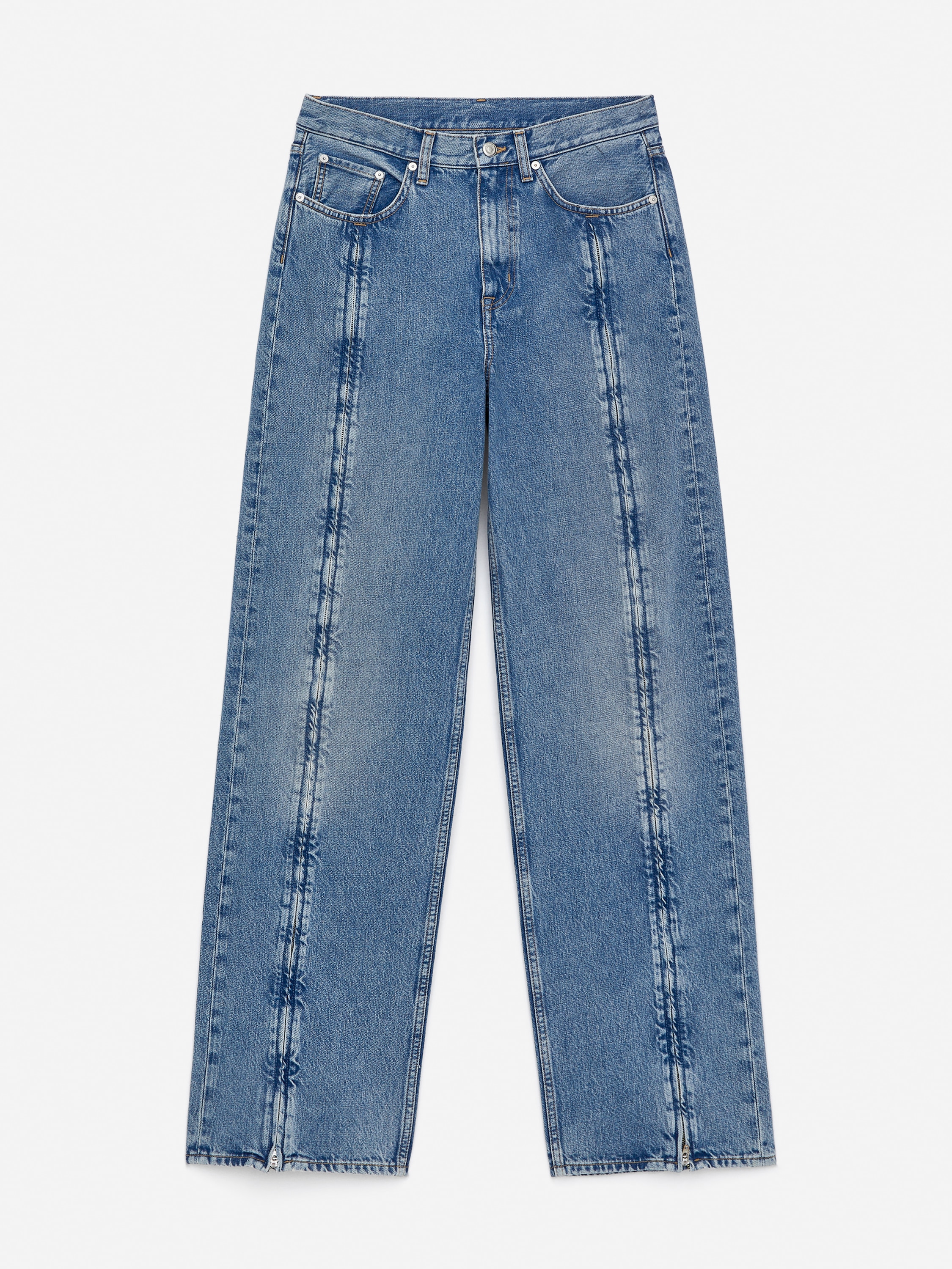 CORAL Wide Jeans - Středně modrá