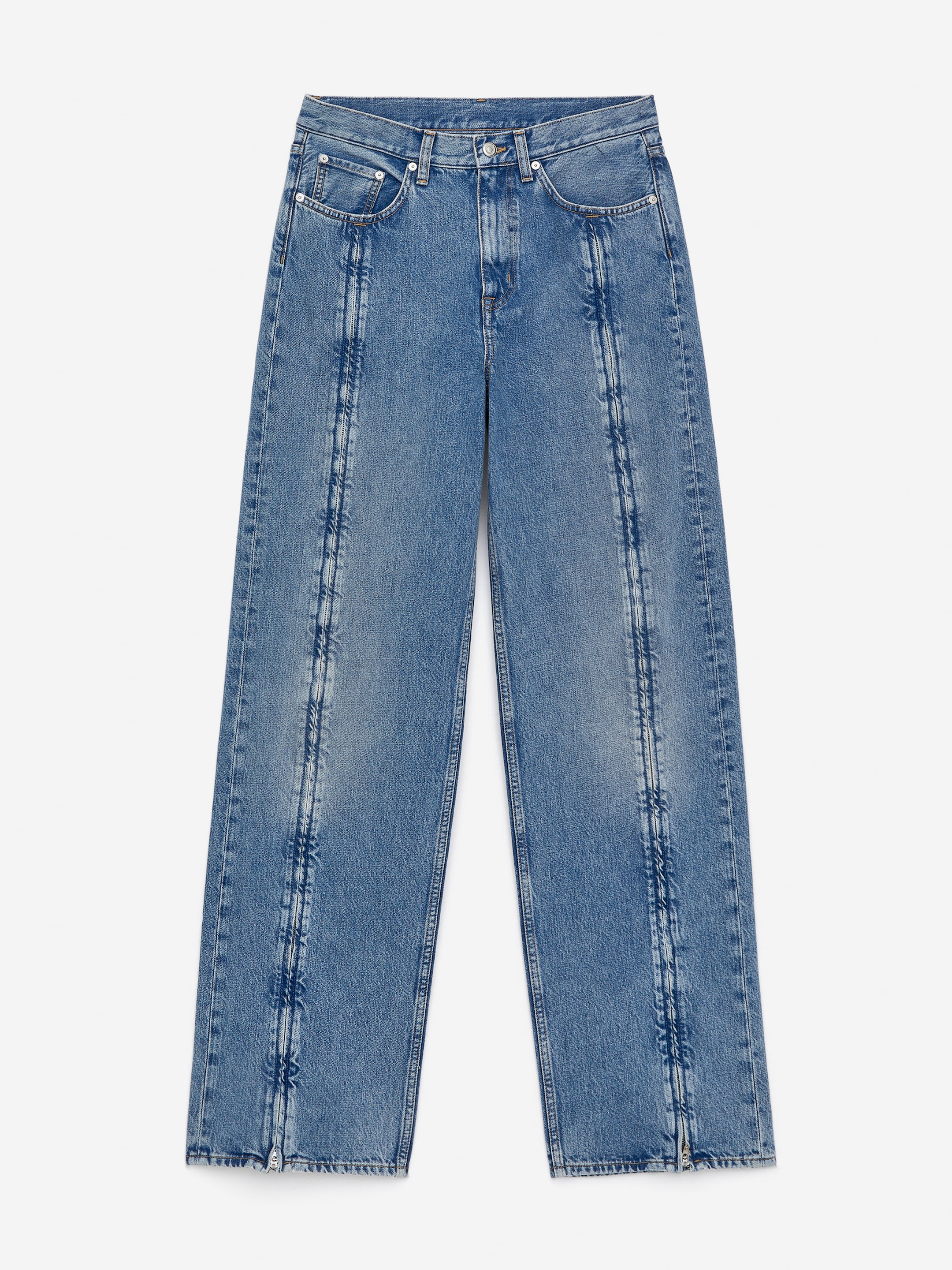 Visa större bild: CORAL vida jeans - Mellanblå - DAM | H&M SE 5
