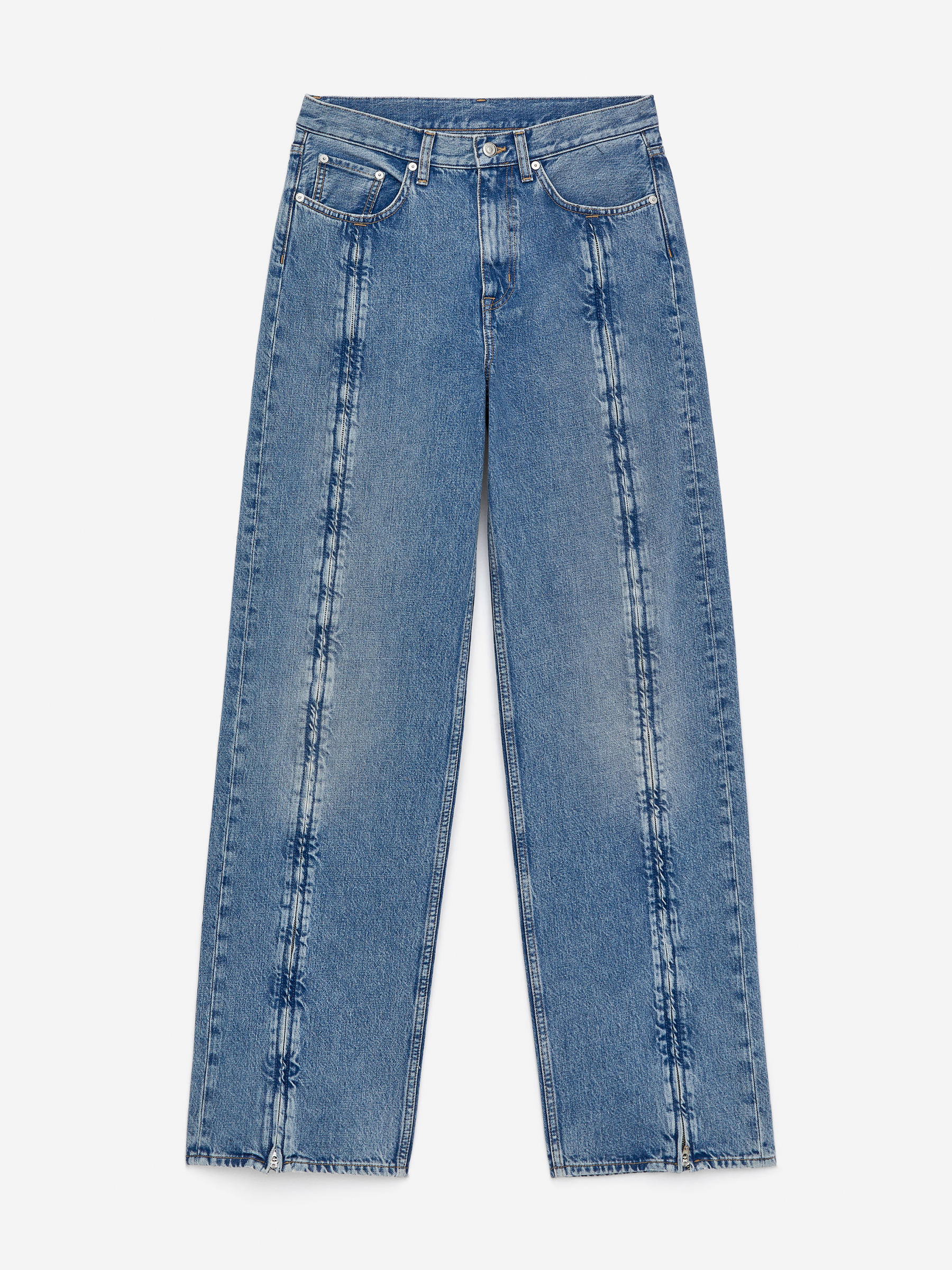 CORAL Wide Jeans - Mid Blue - Relaxed fit - Women - StillMedia/DescriptiveStillLife - 2