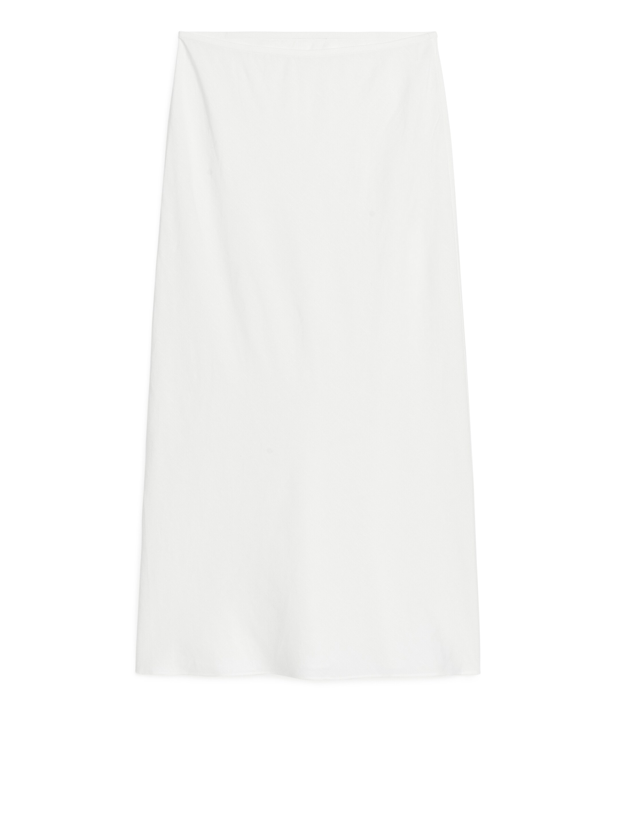 View larger image: Linen Blend Skirt - Off White - Ladies | H&M GB 1