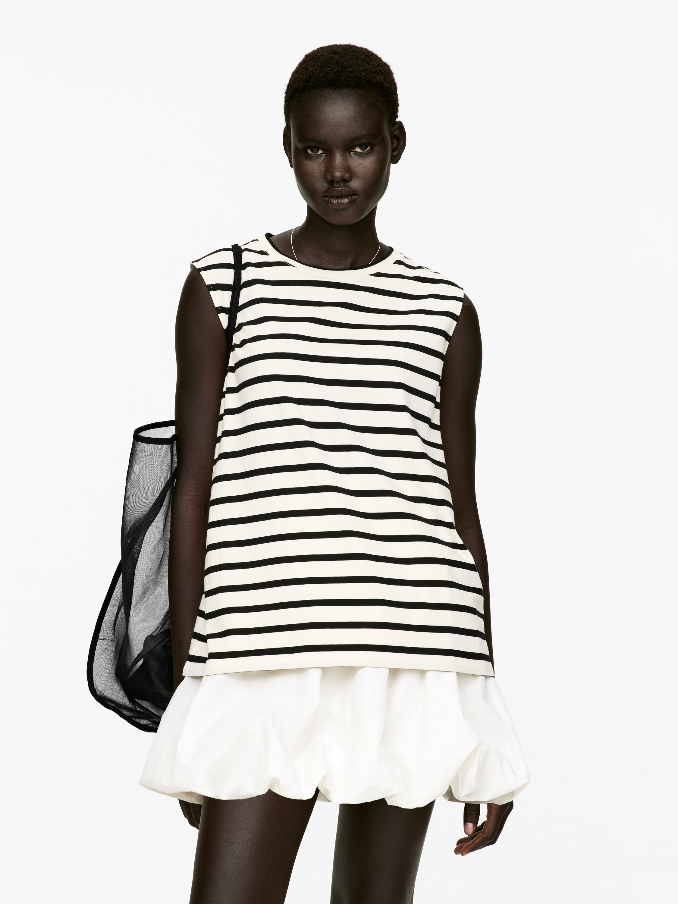 Maiou lejer - Negru/Alb/Negru/Alb/Roșu