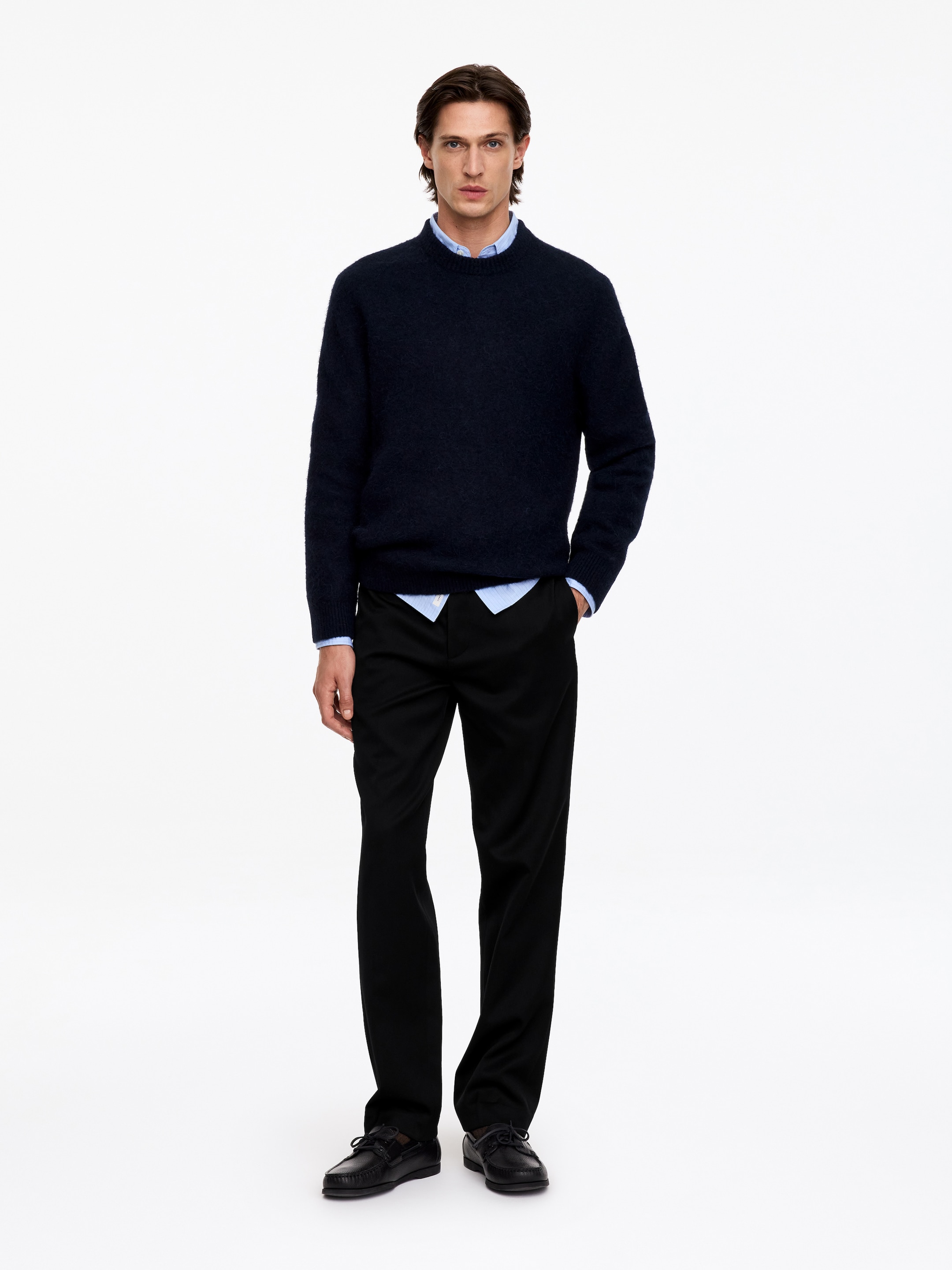 Wool-Cotton Trousers - Black - Regular fit - men - StillMedia/Lookbook - 7