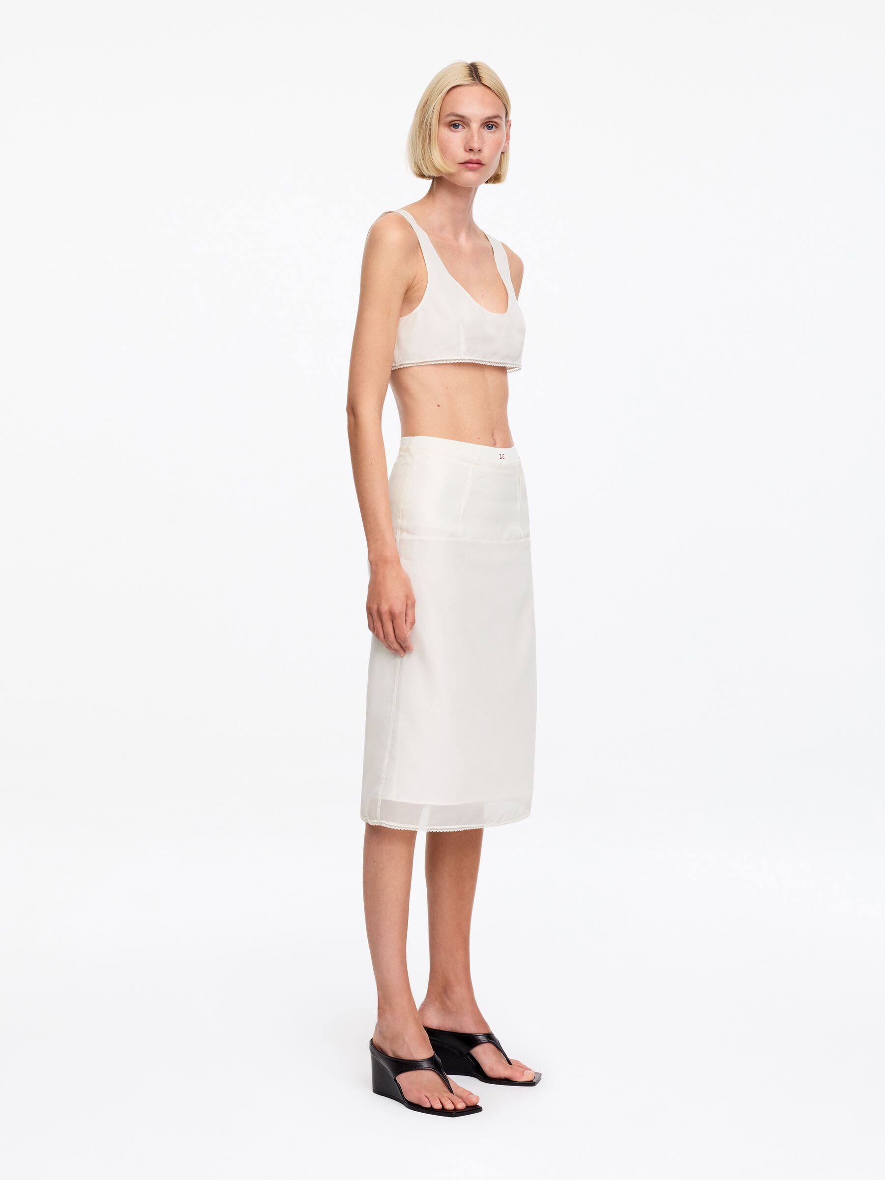 ARKET and Laila Gohar Pencil Skirt - Off-White - Regular fit - Women - StillMedia/Lookbook - 8